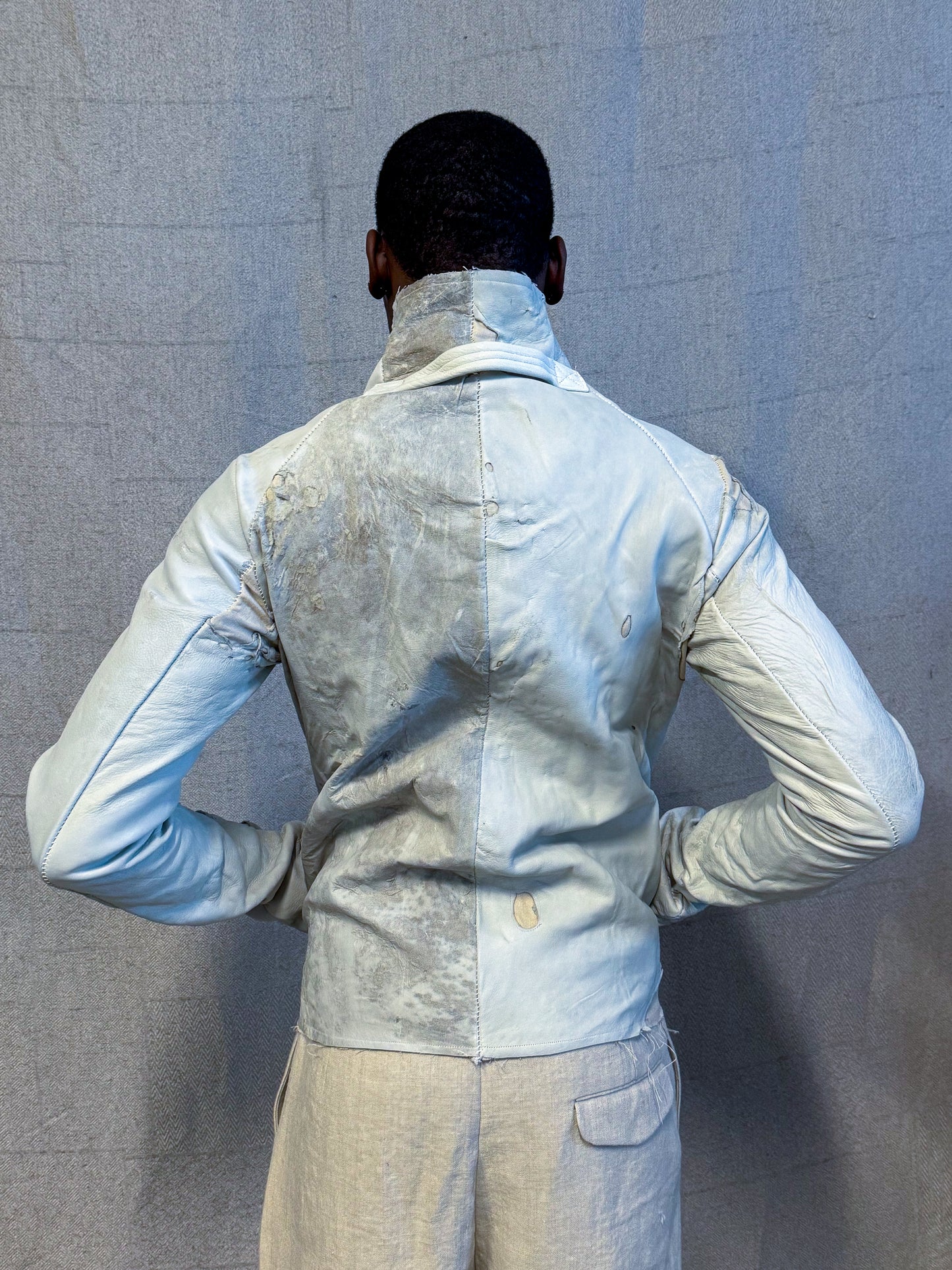 SS24 || OVERLOCKED ARC JACKET || MOONSTAR WHITE