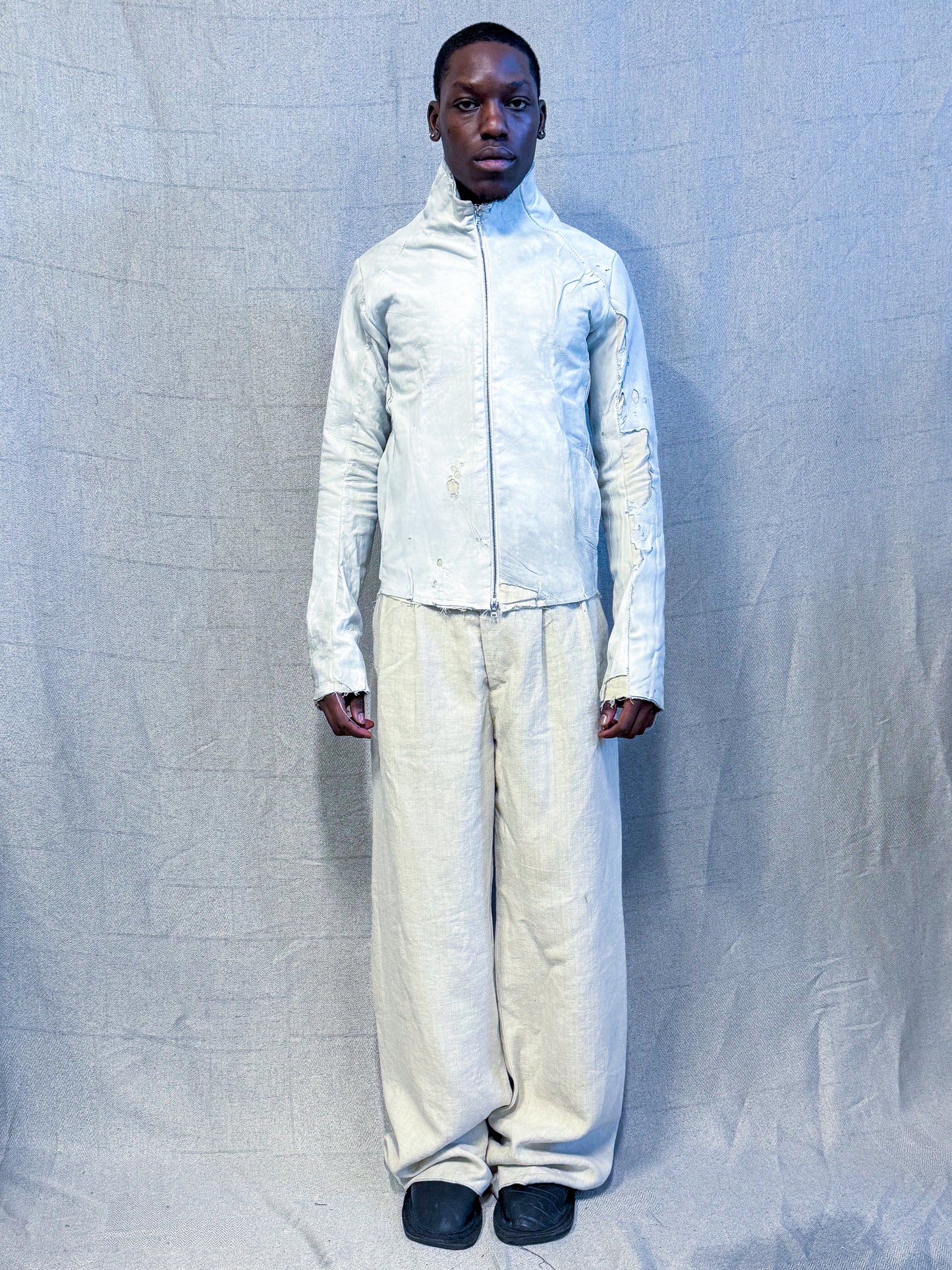 SS24 || OVERLOCKED ARC JACKET || MOONSTAR WHITE