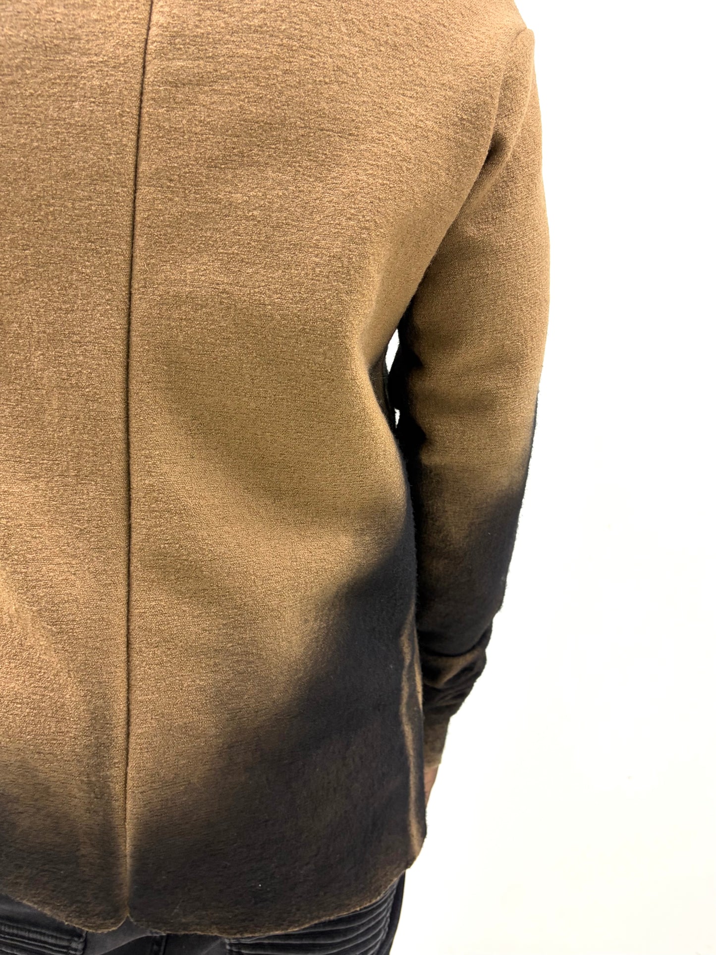 FW25 || FAULTED SHOULDER "GRADIENT"  SWEATER|| 100% WOOL || RUST