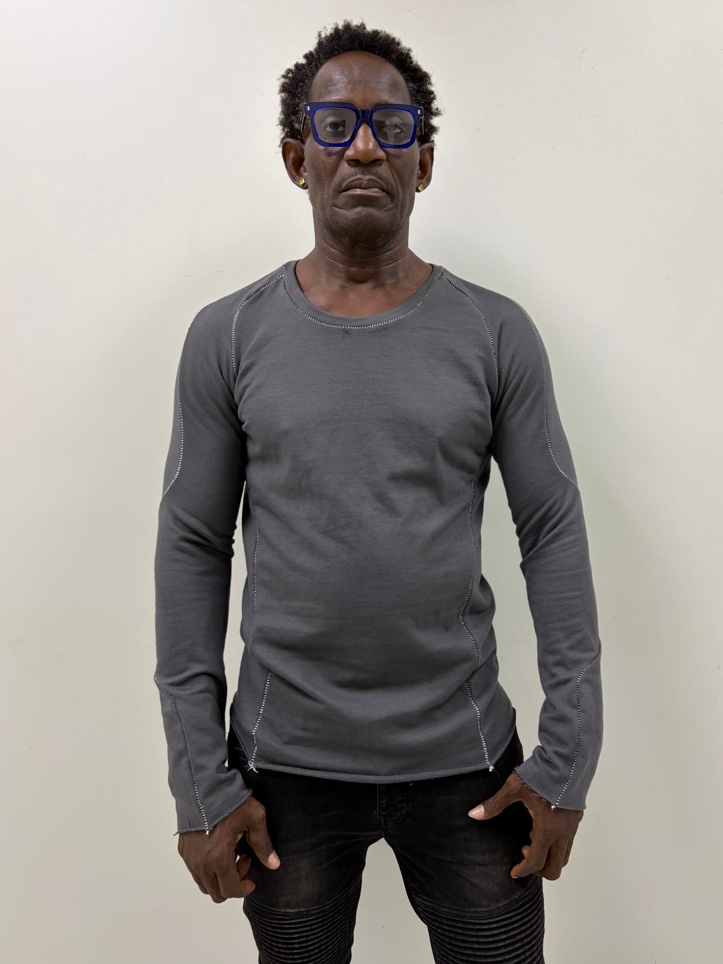 ZBT JAMAICA || OVERLOCKED RAGLAN LONG SLEEVE || GREY