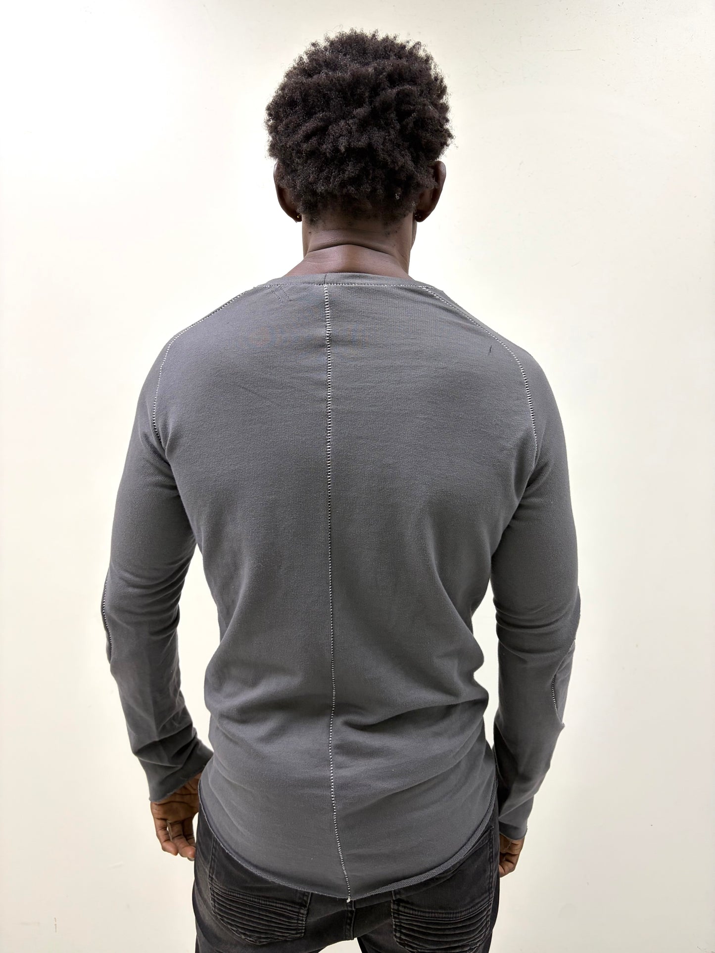 ZBT JAMAICA || OVERLOCKED RAGLAN LONG SLEEVE || GREY