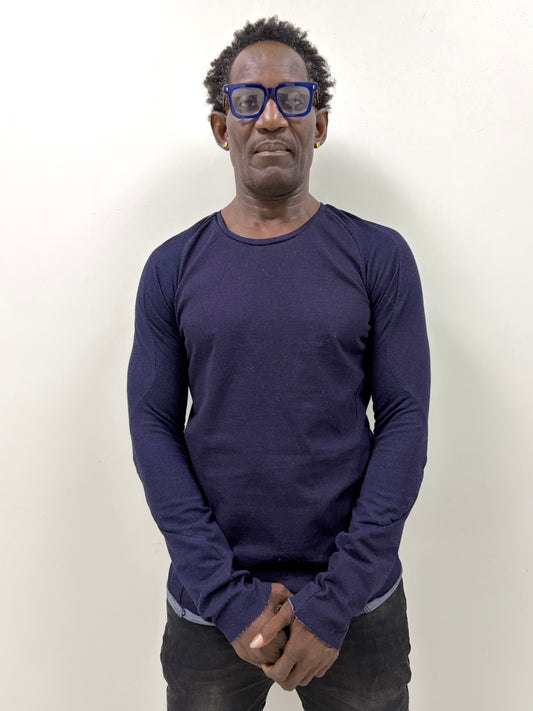 ZBT JAMAICA ||  RAGLAN LONG SLEEVE || DARK INDIGO