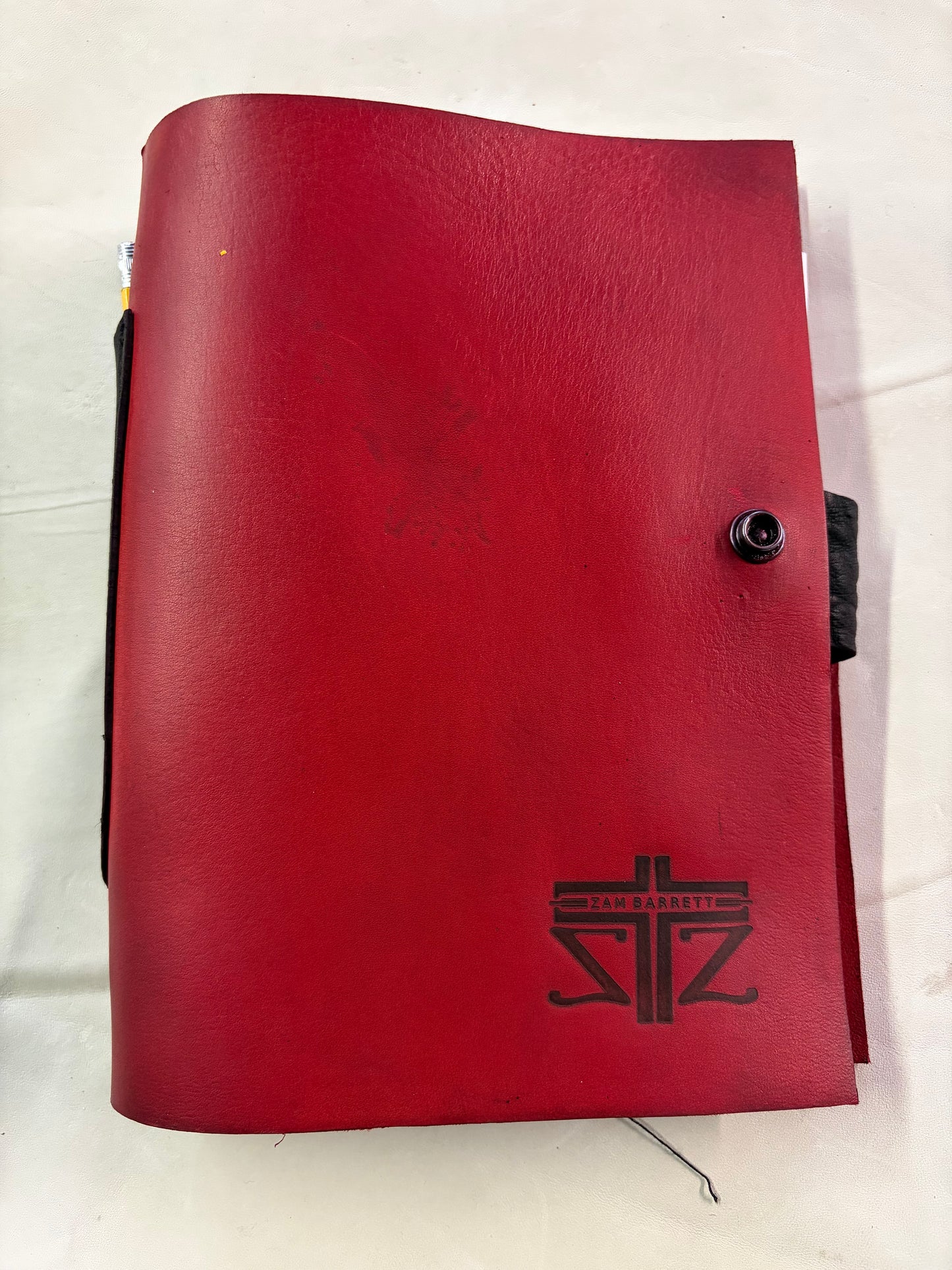 ETERNAL REFILL ARTISANAL SKETCHBOOK || 7 OZ COWHIDE + BISON || RED