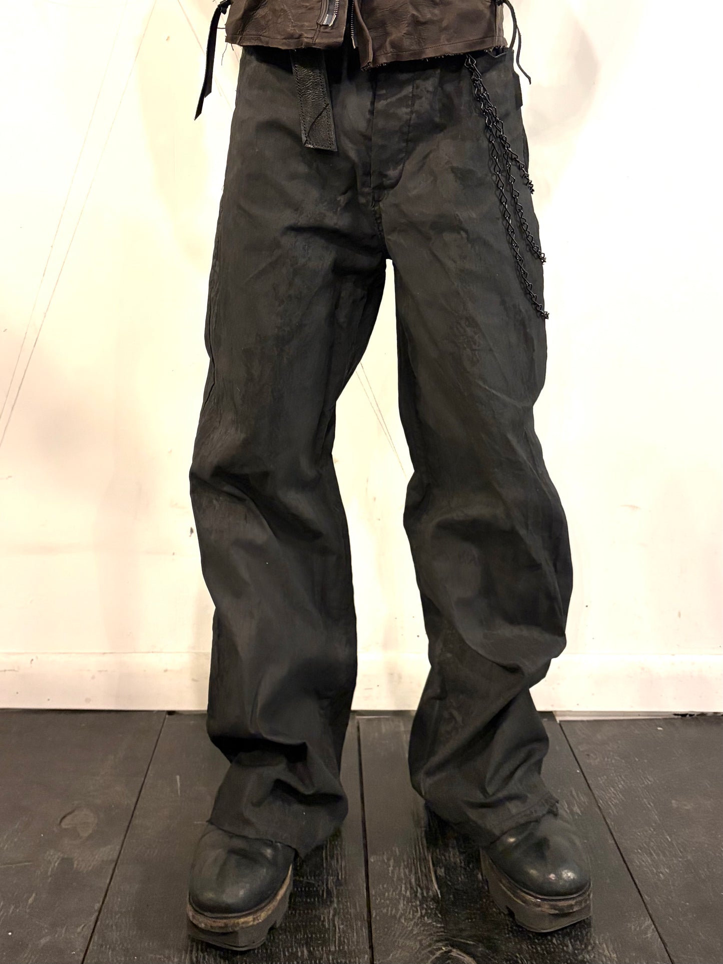 SS26 || GODDE - JEANS|| VOLCANIC SULPHUR COATED GROSSGRAIN