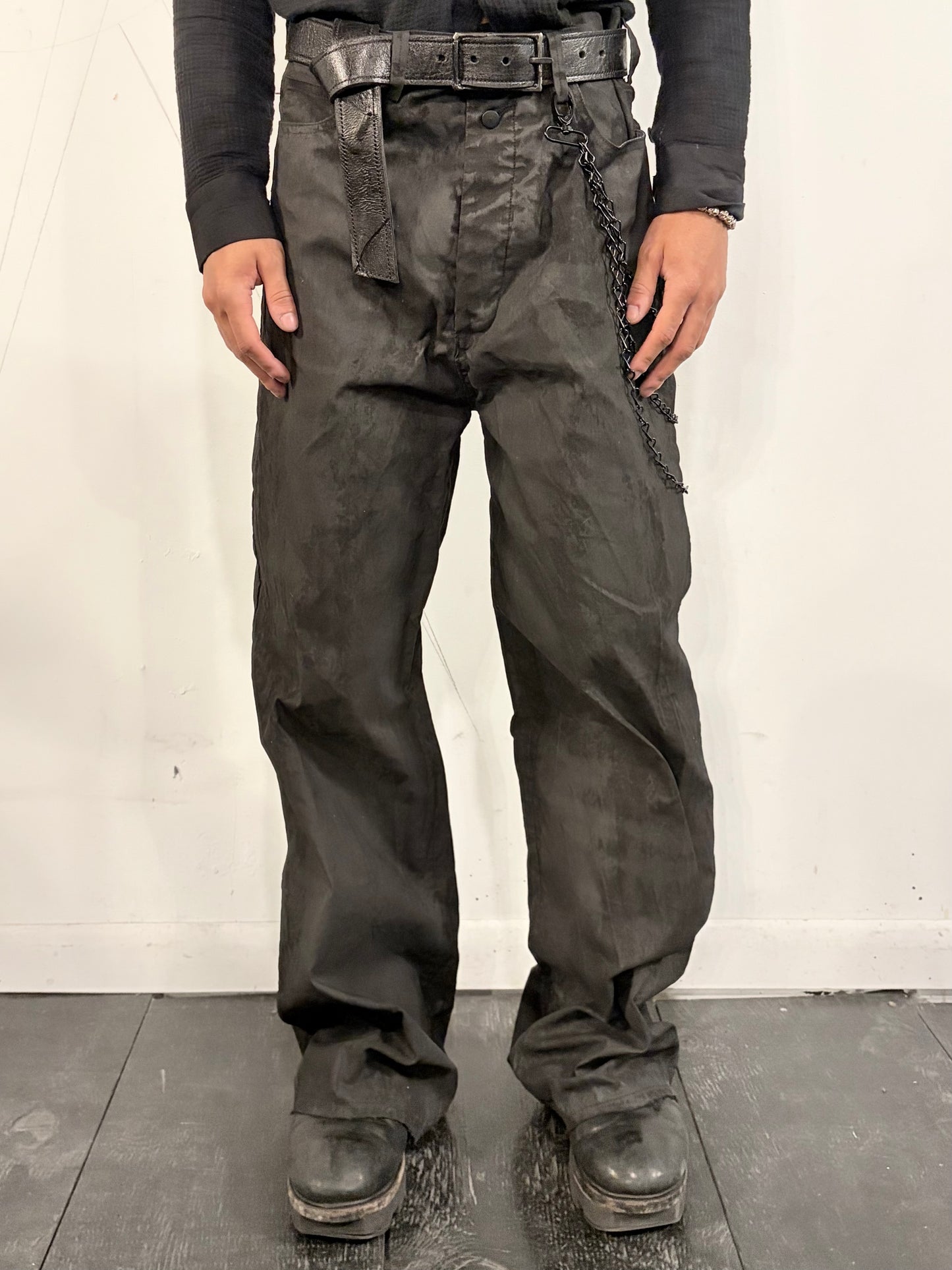 SS26 || GODDE - JEANS|| VOLCANIC SULPHUR COATED GROSSGRAIN