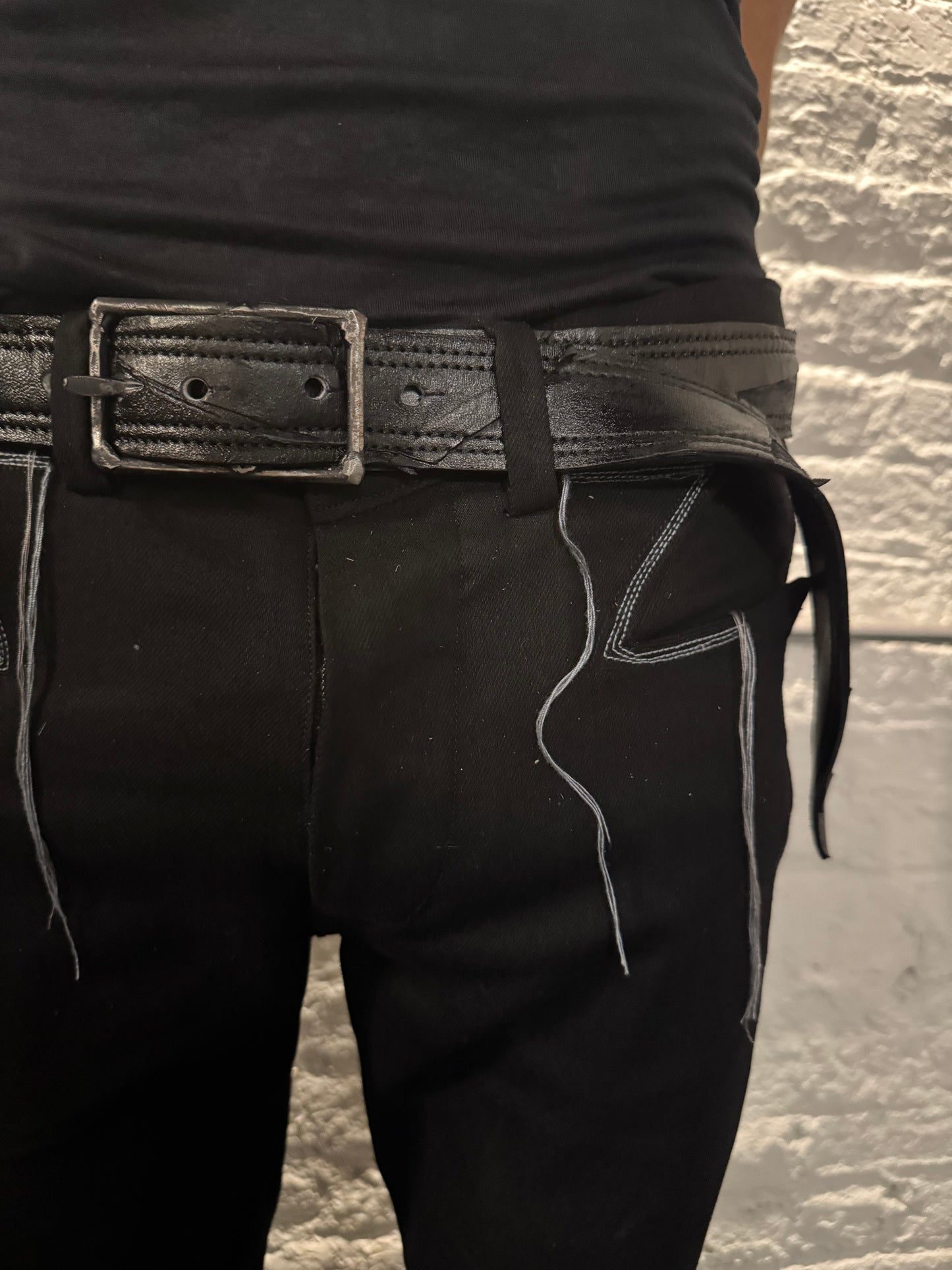 ZB- A|BLT|  || 1.5 INCH KNG13 HAND MADE BUCKLE BELT || MOONSTAR BLACK