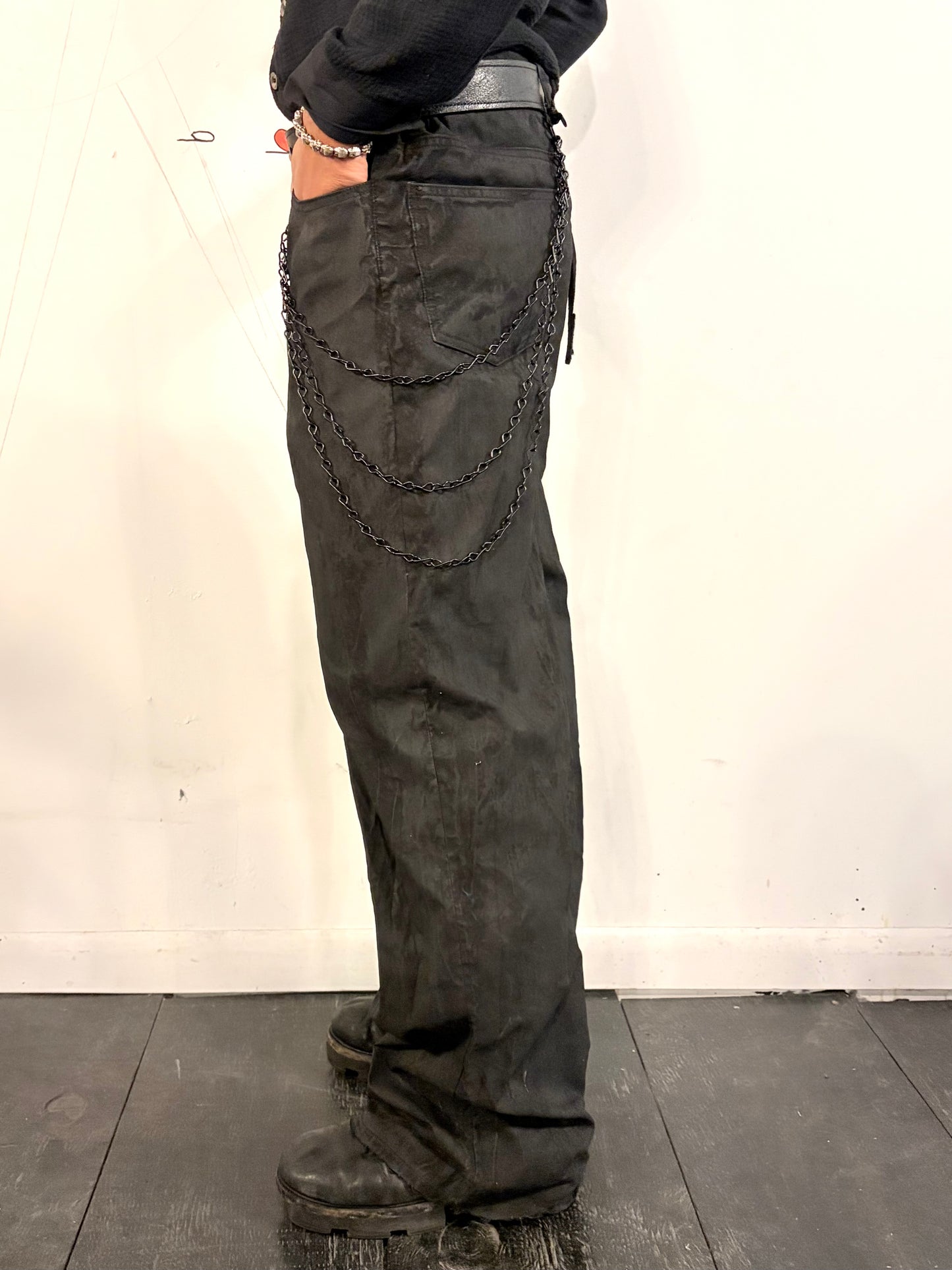 SS26 || GODDE - JEANS|| VOLCANIC SULPHUR COATED GROSSGRAIN