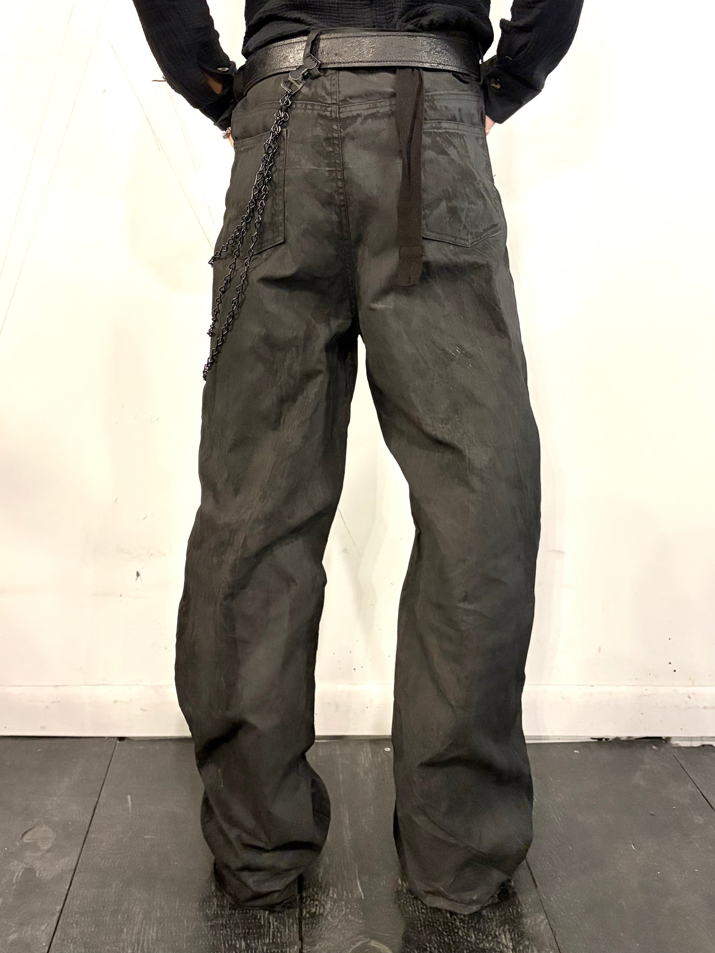 SS26 || GODDE - JEANS|| VOLCANIC SULPHUR COATED GROSSGRAIN