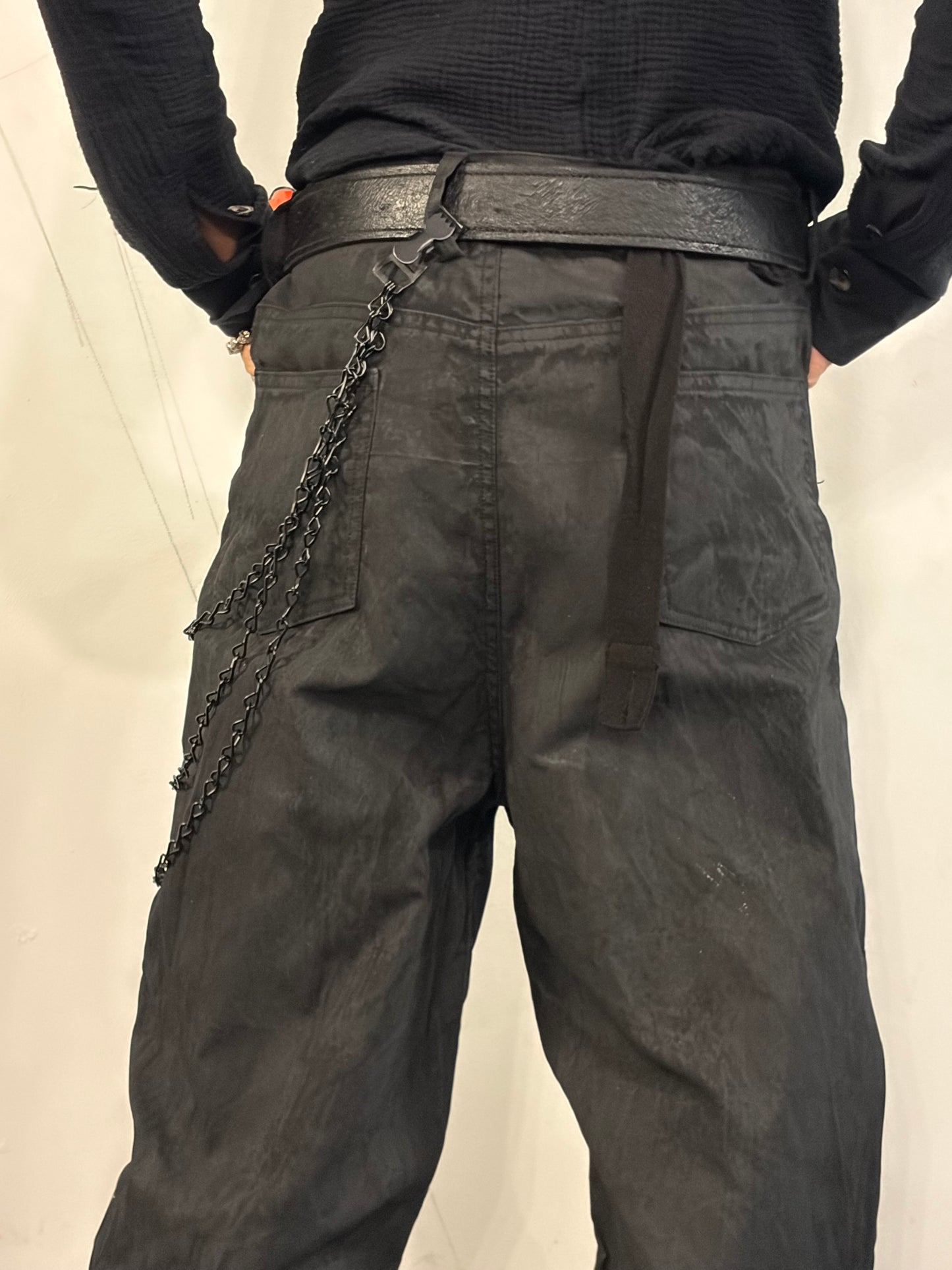 SS26 || GODDE - JEANS|| VOLCANIC SULPHUR COATED GROSSGRAIN