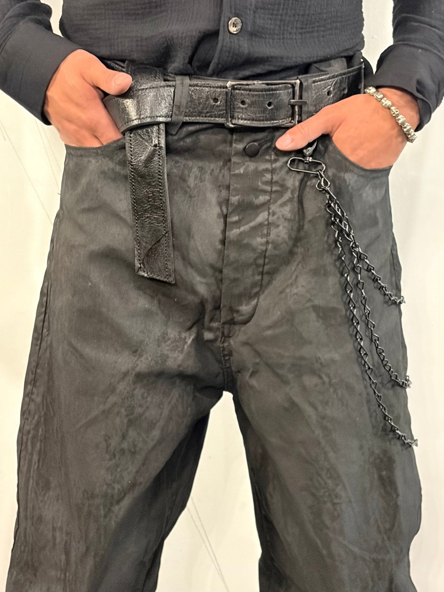 SS26 || GODDE - JEANS|| VOLCANIC SULPHUR COATED GROSSGRAIN