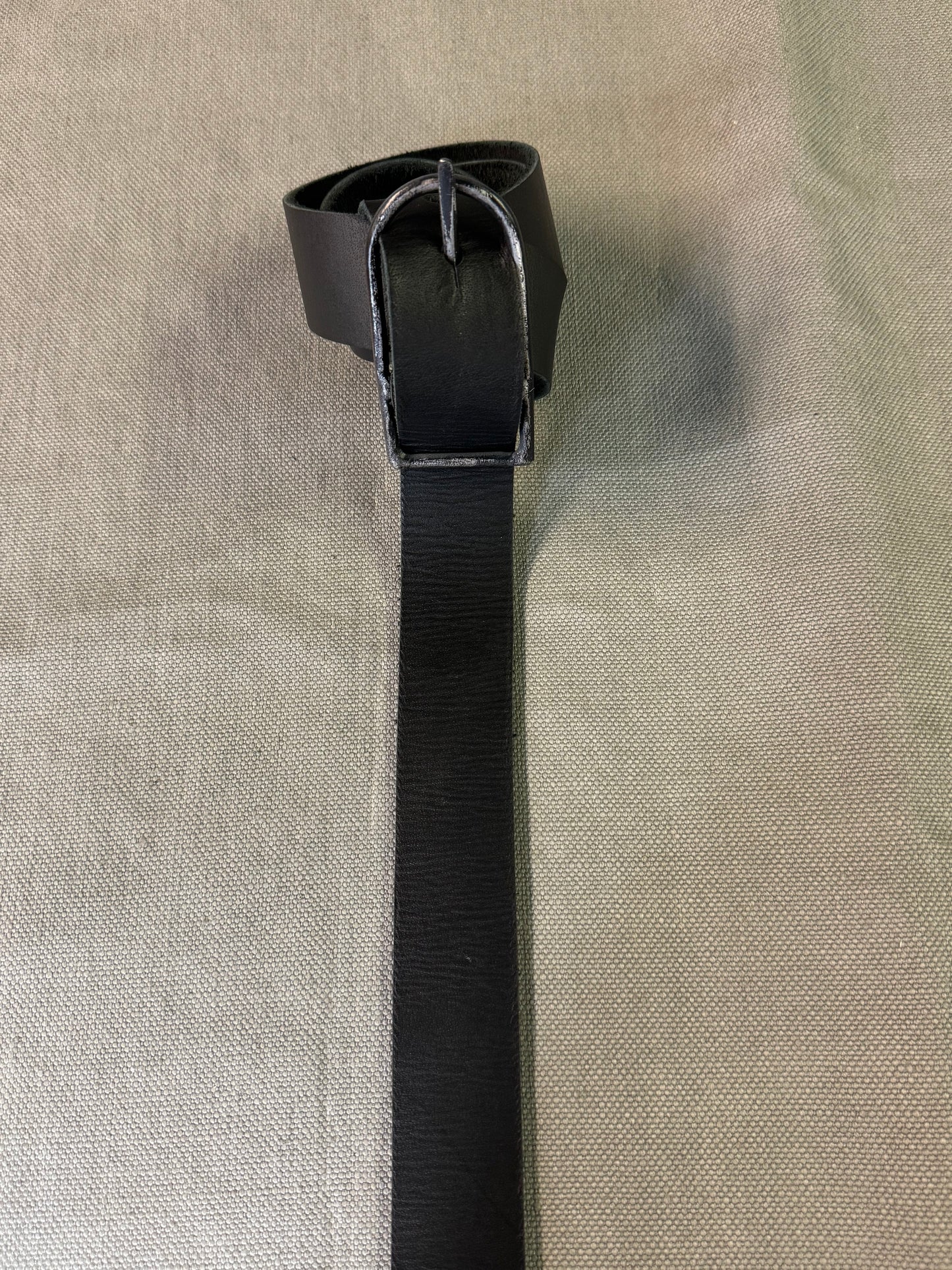 ZB- A|BLT|  || 1.5 INCH CLIFTON HAND MADE BUCKLE BELT || BLACK BUFFALO
