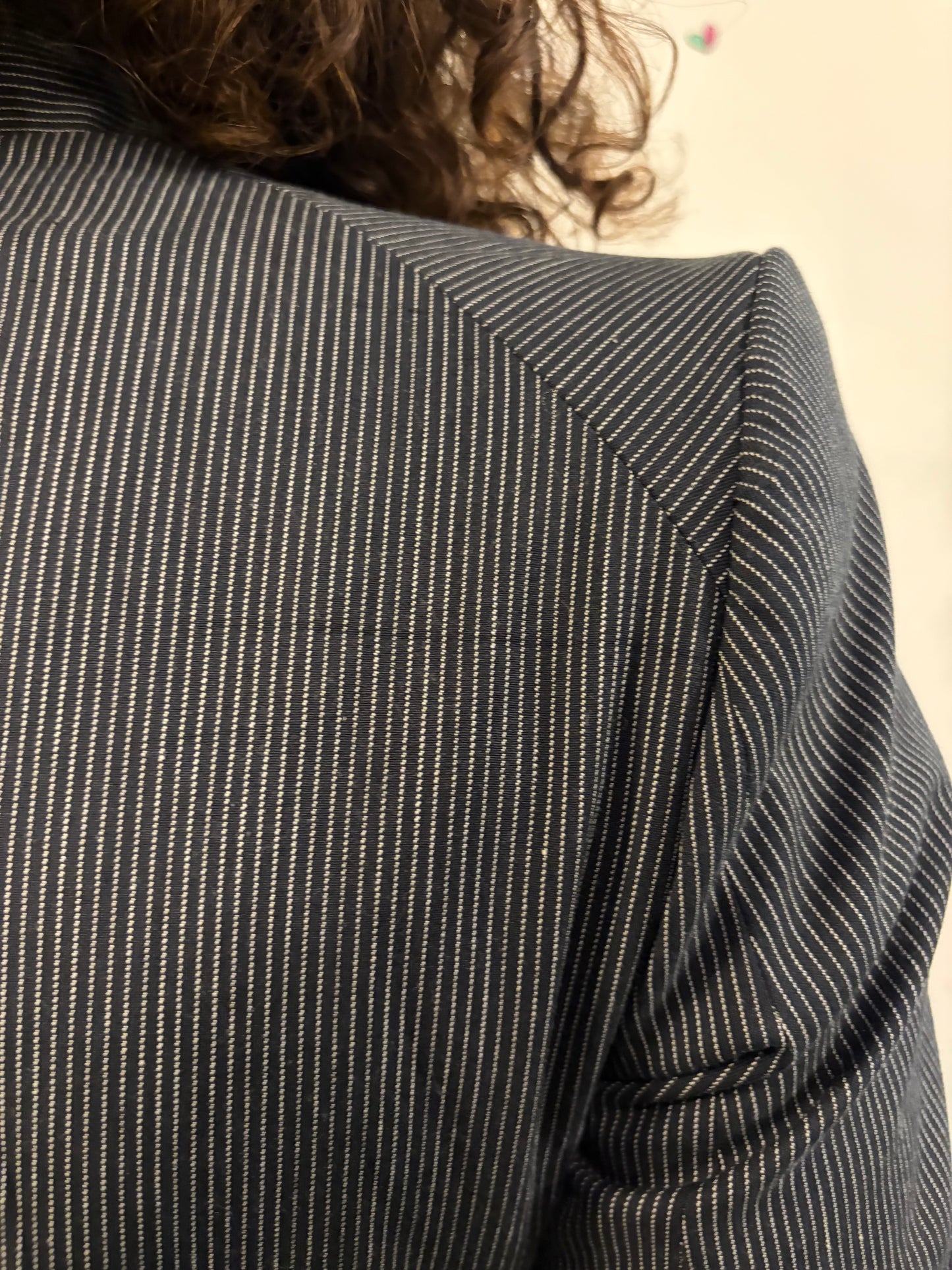 SS26 || SHAWL COLLAR ZAGODA BLAZER - STRIPE - HANDSTITCHED