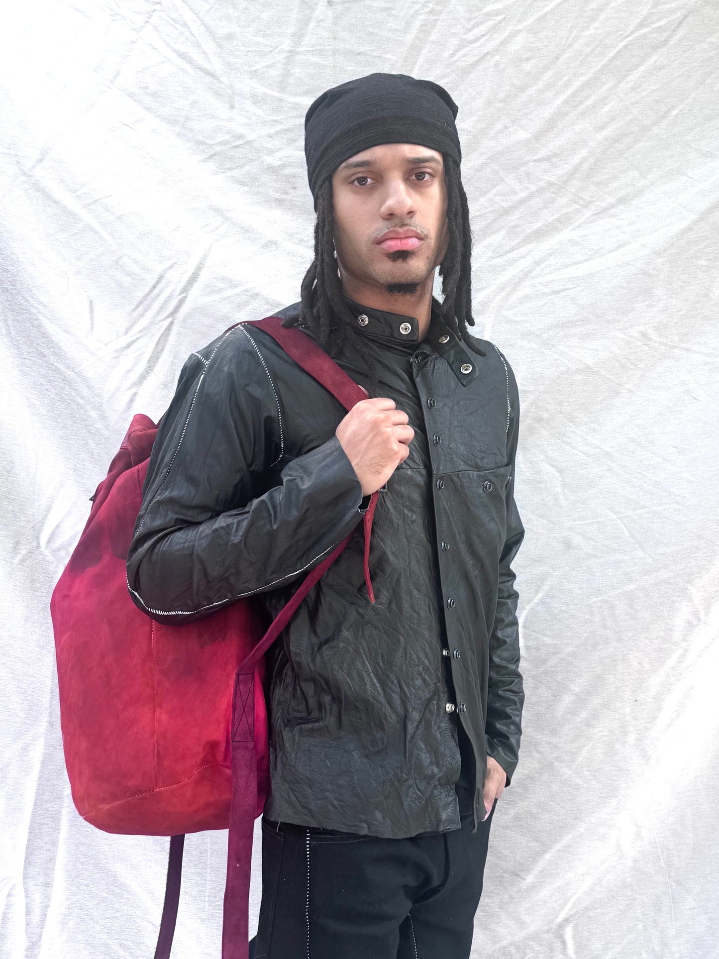 SS25 || ONE SHOULDER SLING BAG || RED KANGAROO/ HORSE/ COWHIDE
