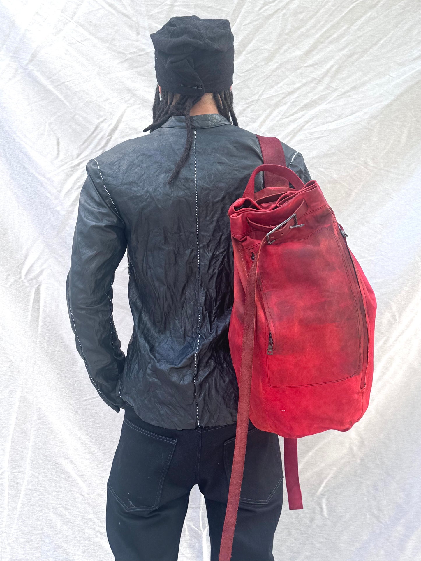 SS25 || ONE SHOULDER SLING BAG || RED KANGAROO/ HORSE/ COWHIDE