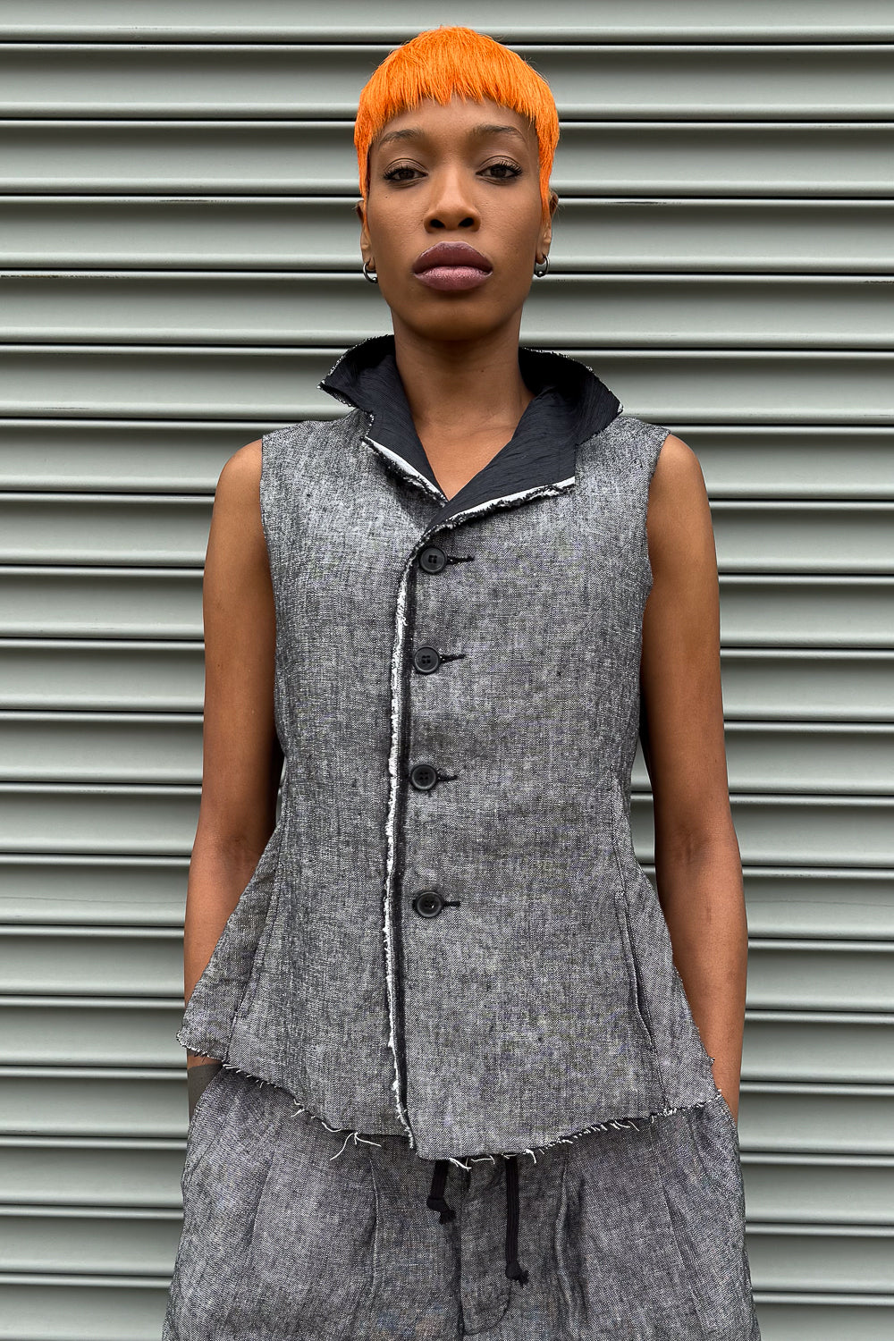 SS24 || REVERSIBLE PROTOLOGICAL ARCHETYPE VEST || GREY