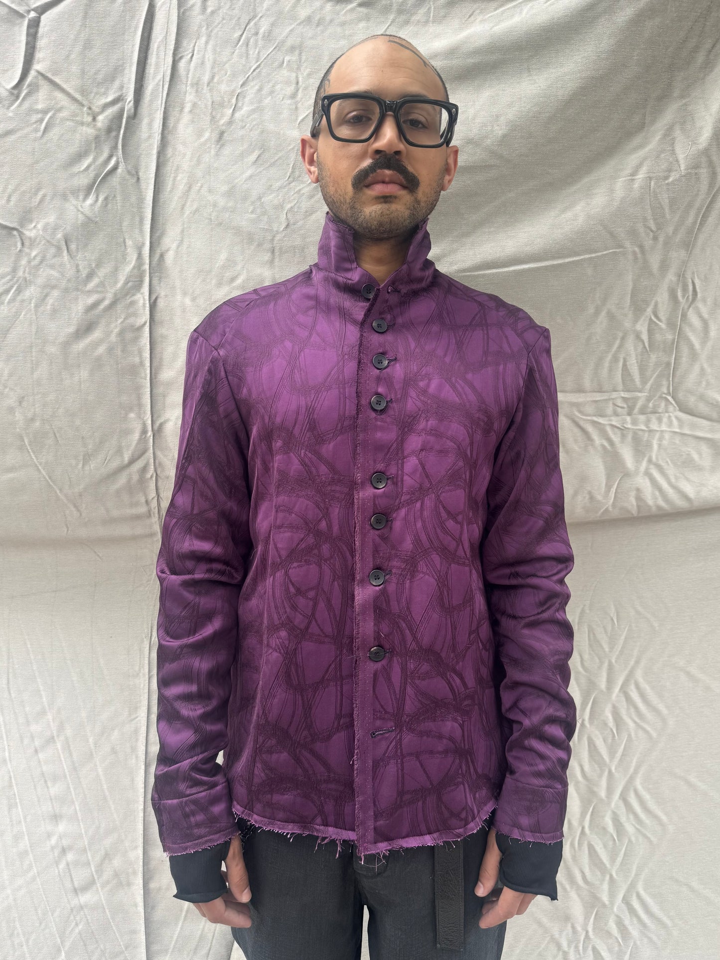 FW26 || PROTOLOGICAL ARCHETYPE SHIRT || JEWEL MAROON || SILK