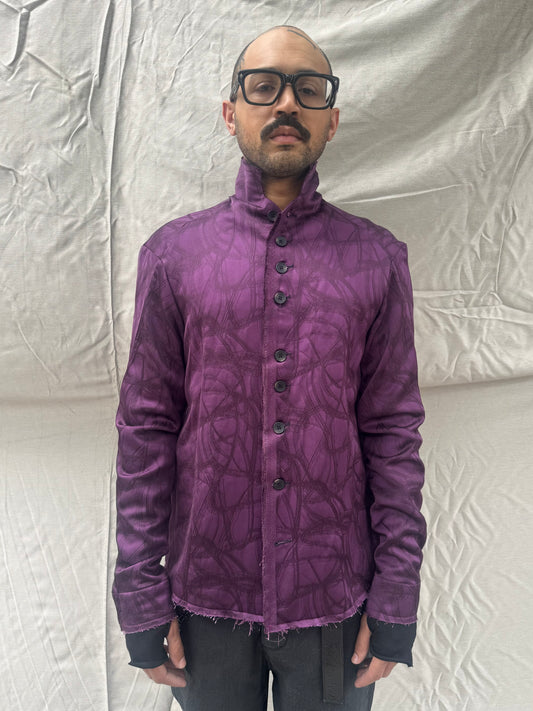 FW26 || PROTOLOGICAL ARCHETYPE SHIRT || JEWEL MAROON || SILK