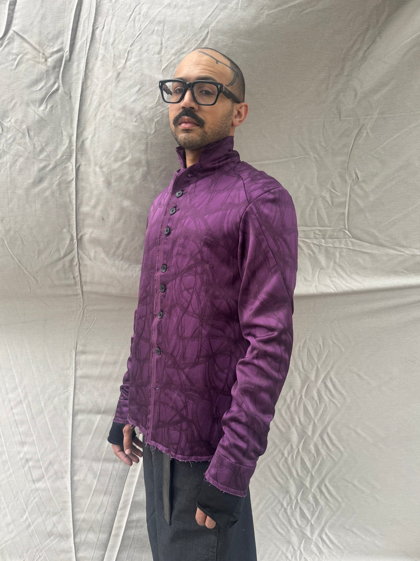FW26 || PROTOLOGICAL ARCHETYPE SHIRT || JEWEL MAROON || SILK