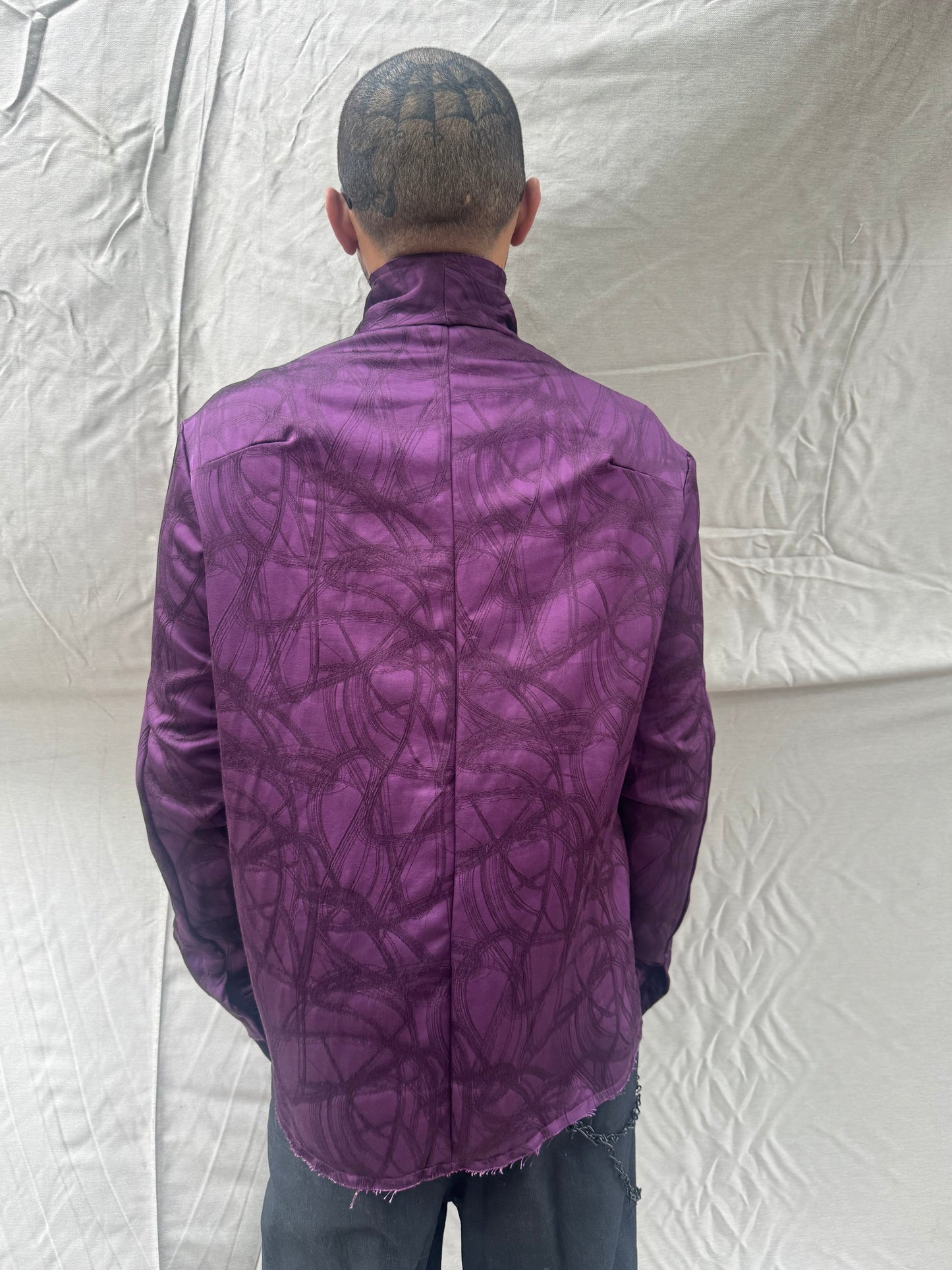 FW26 || PROTOLOGICAL ARCHETYPE SHIRT || JEWEL MAROON || SILK
