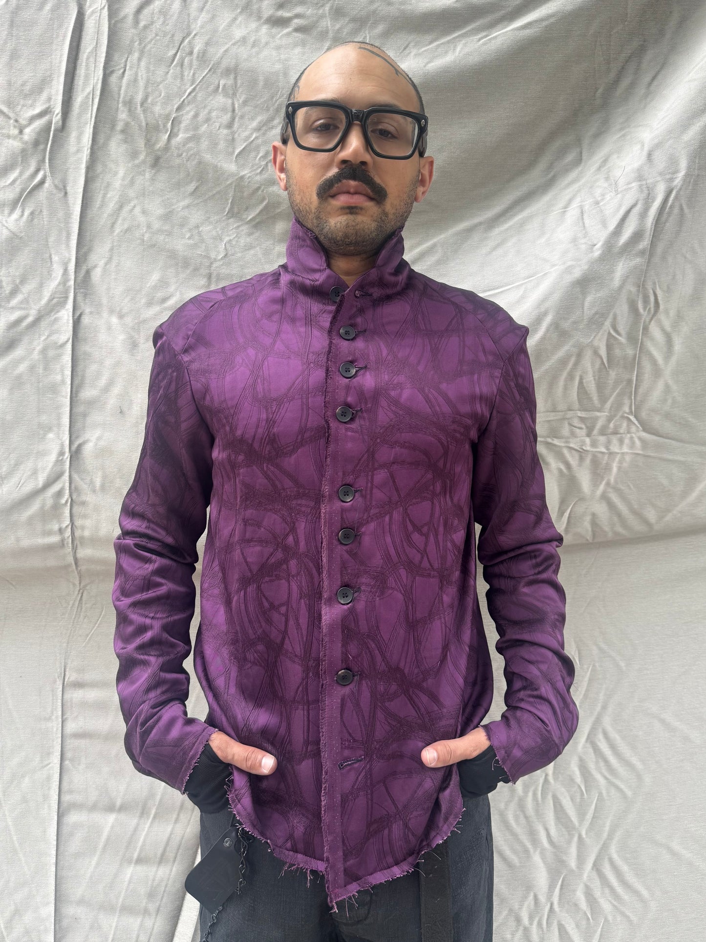 FW26 || PROTOLOGICAL ARCHETYPE SHIRT || JEWEL MAROON || SILK