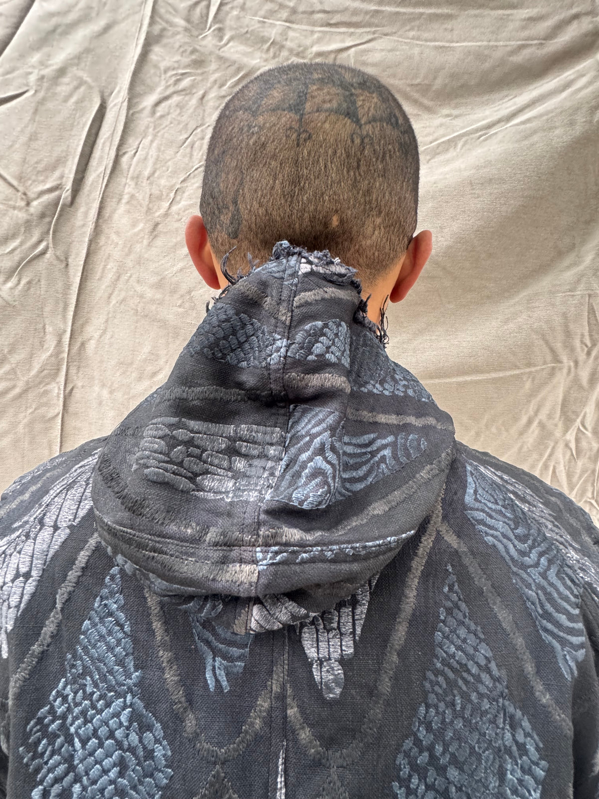 FW26  ||  HENRIKSSON | Z POCKED EMBROIDERED || COATED VOLCANIC SULPHUR