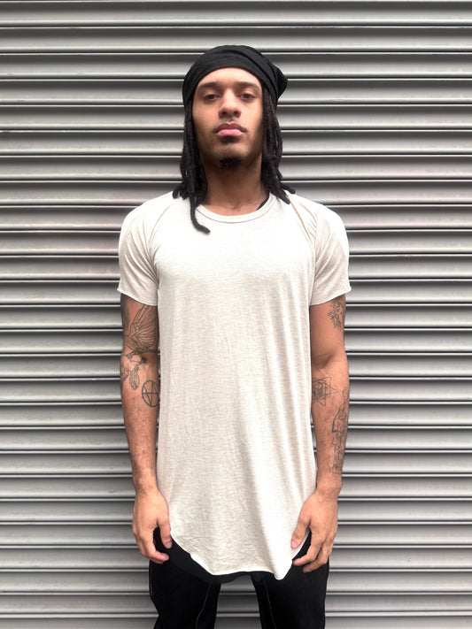 ZBT- JAMAICA  || ECHADH SEAM SHORT SLEEVE TOP || ECRU