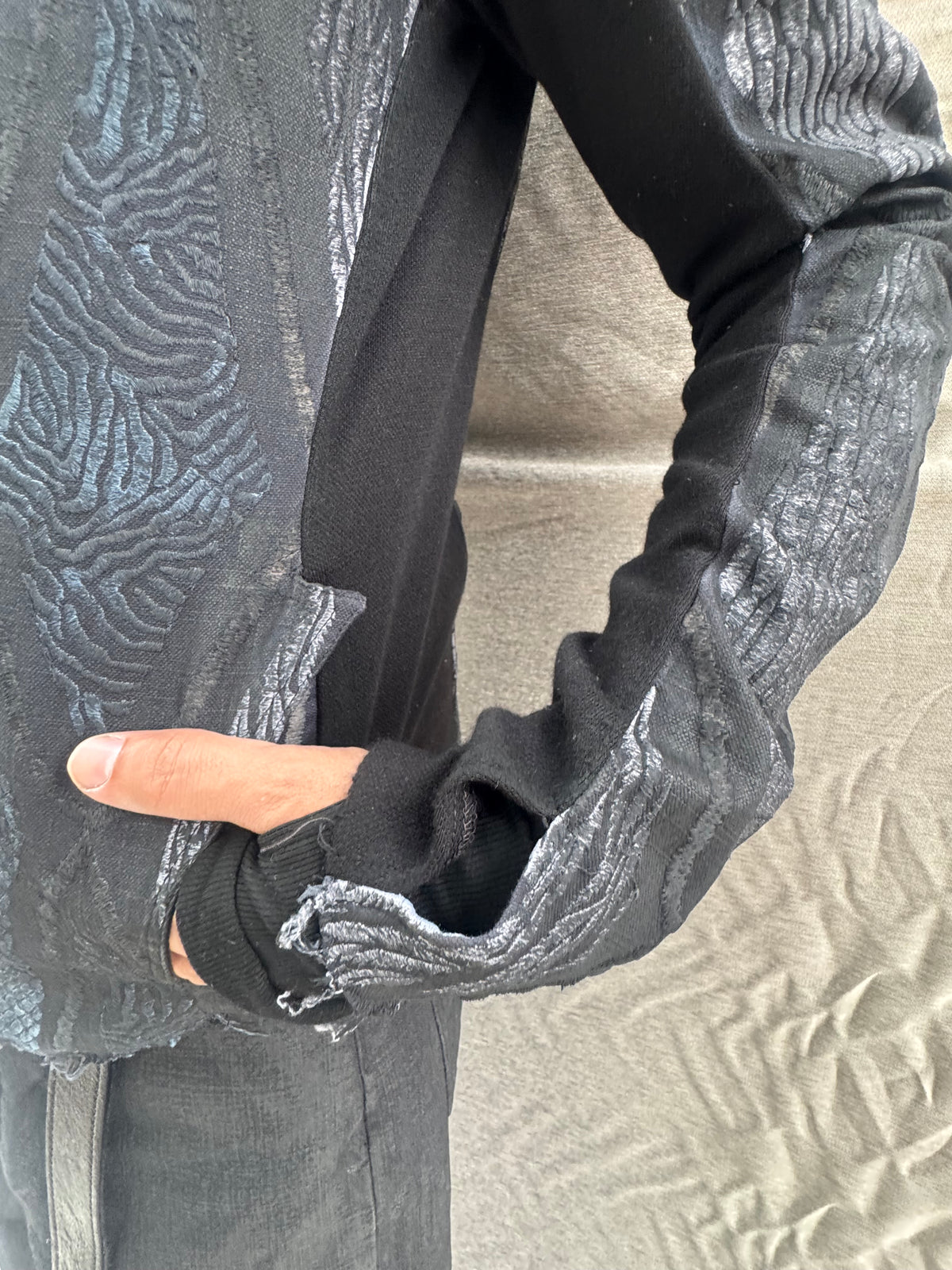 FW26  ||  HENRIKSSON | Z POCKED EMBROIDERED || COATED VOLCANIC SULPHUR