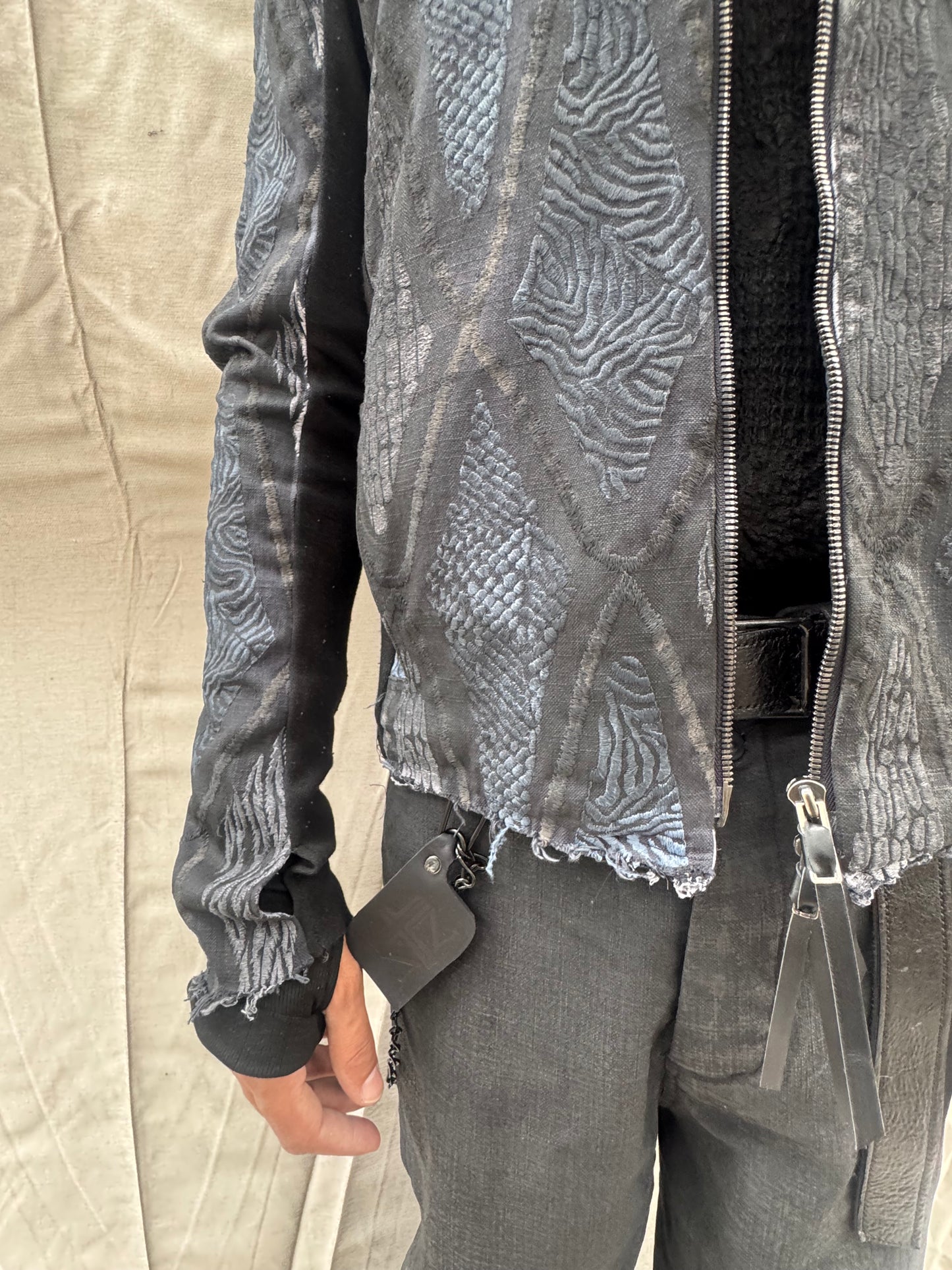 FW26  ||  HENRIKSSON | Z POCKED EMBROIDERED || COATED VOLCANIC SULPHUR