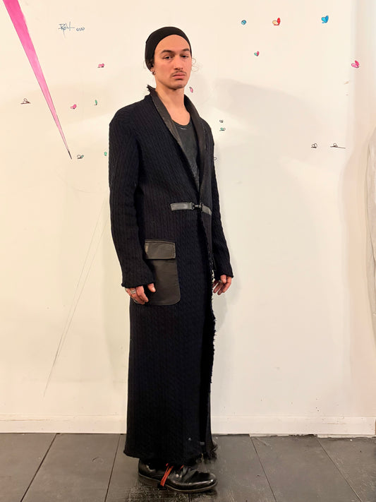 SS26 || PROTLOGICAL ARCHETYPE LONG CARDIGAN - CABLE KNIT