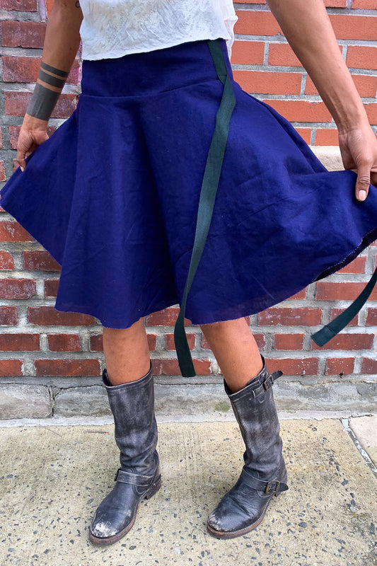 SS24 || ADJUSTABLE YOKE SKIRT || INK