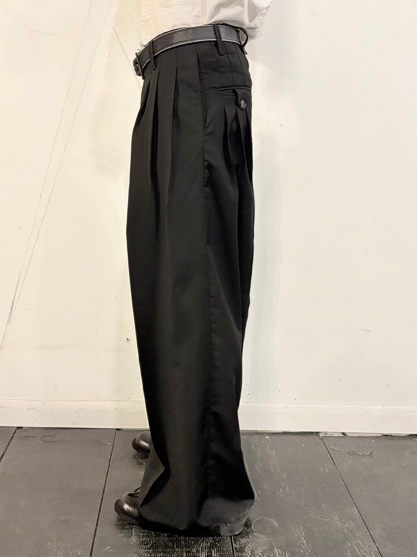 SS26 || TAILORED PANTHEON PANTS|| TROPICAL WOOL || BLACK
