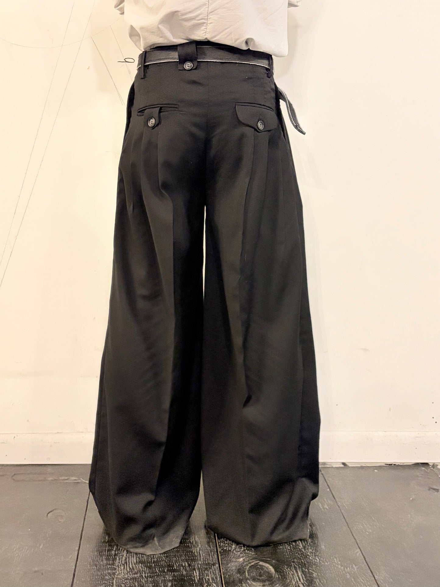 SS26 || TAILORED PANTHEON PANTS|| TROPICAL WOOL || BLACK