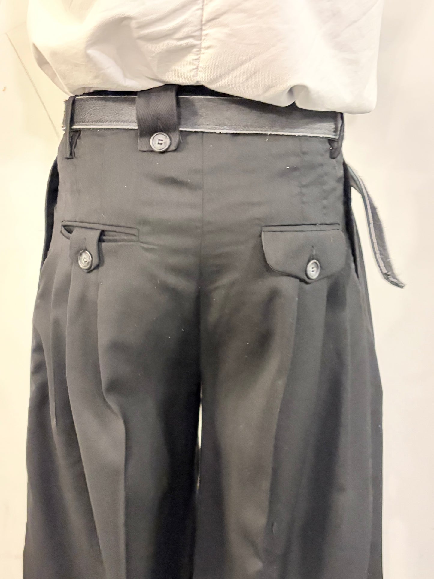 SS26 || TAILORED PANTHEON PANTS|| TROPICAL WOOL || BLACK