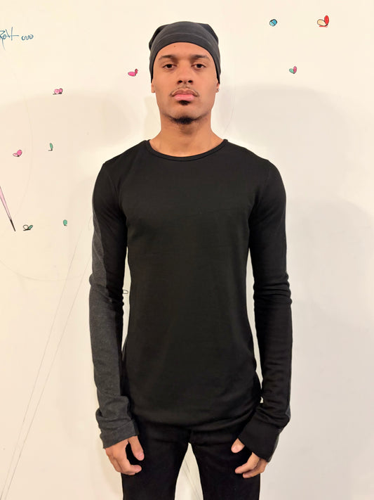 SS26 ||.5 PRIMORDIAL TEE - GREY/BLACK