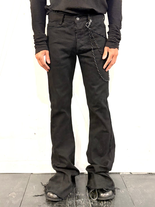 SS26 || BOOTCUT FLARED JEANS|| 100% COTTON - OVERDYED BLACK
