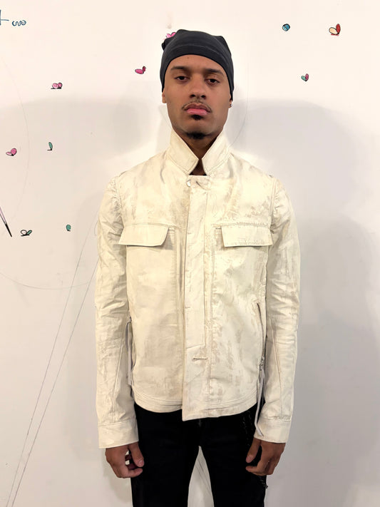 SS26 || COATED BORG JACKET - MARL CANVAS