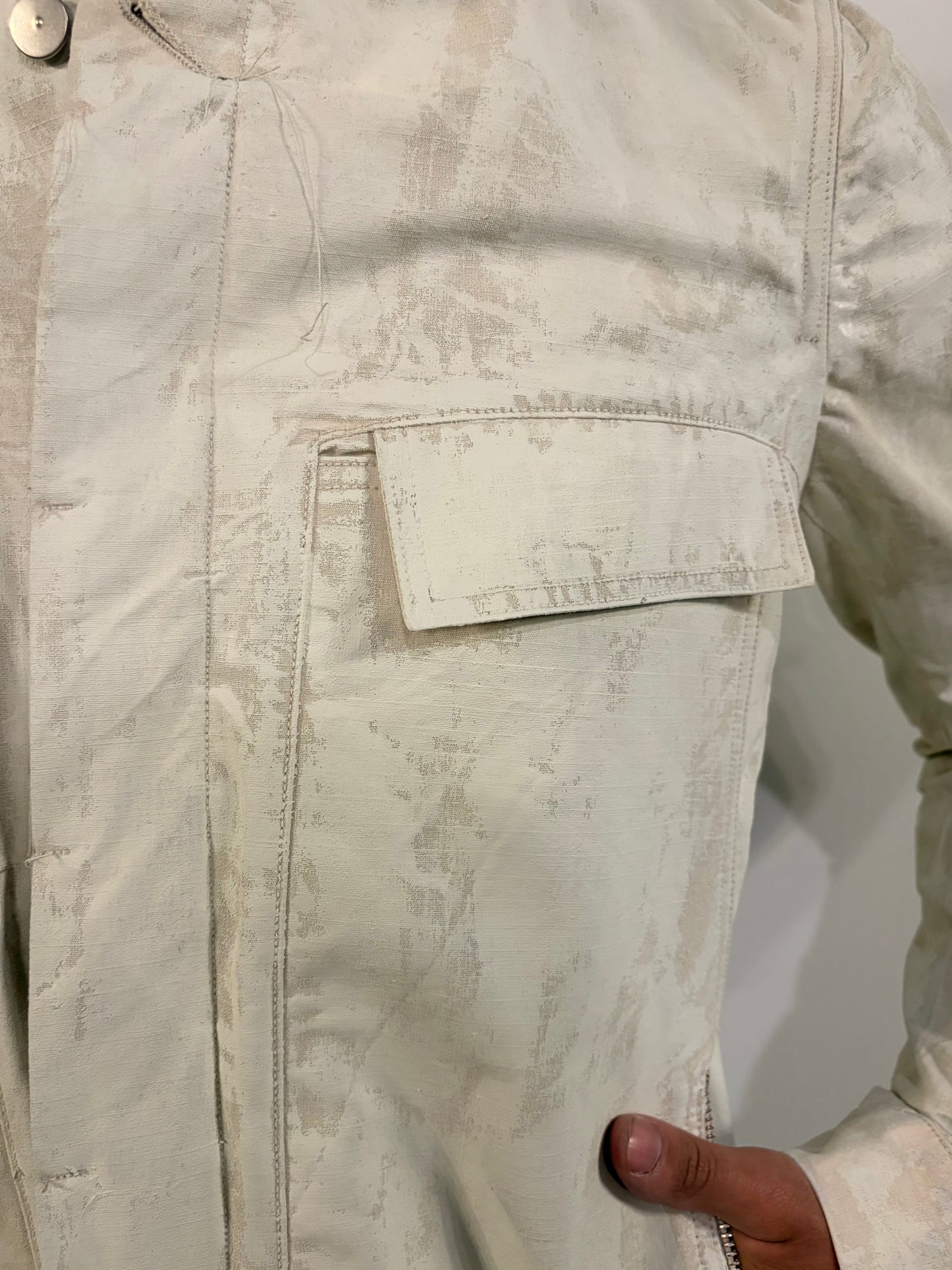 SS26 || COATED BORG JACKET - MARL CANVAS