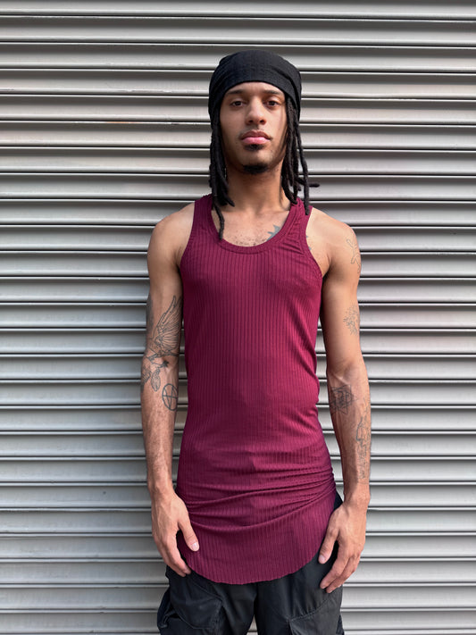 ZBT JAMAICA || A TANK || MAROON RIBBED