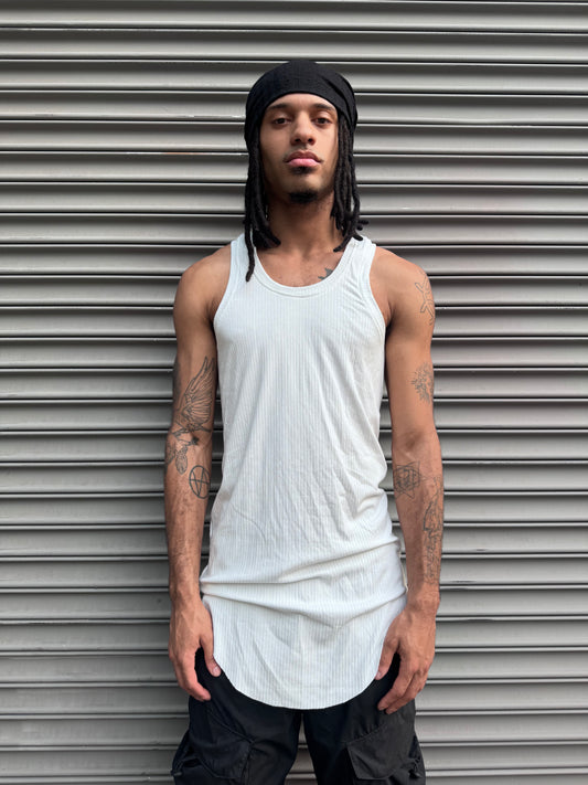 ZBT JAMAICA || A TANK || WHITE RIBBED