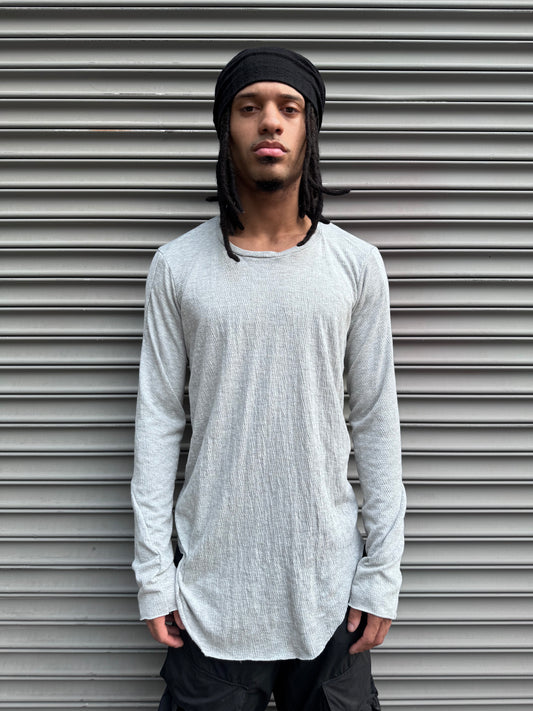 ZBT JAMAICA || LONG SLEEVE ECHADH || TEXTURED GREY