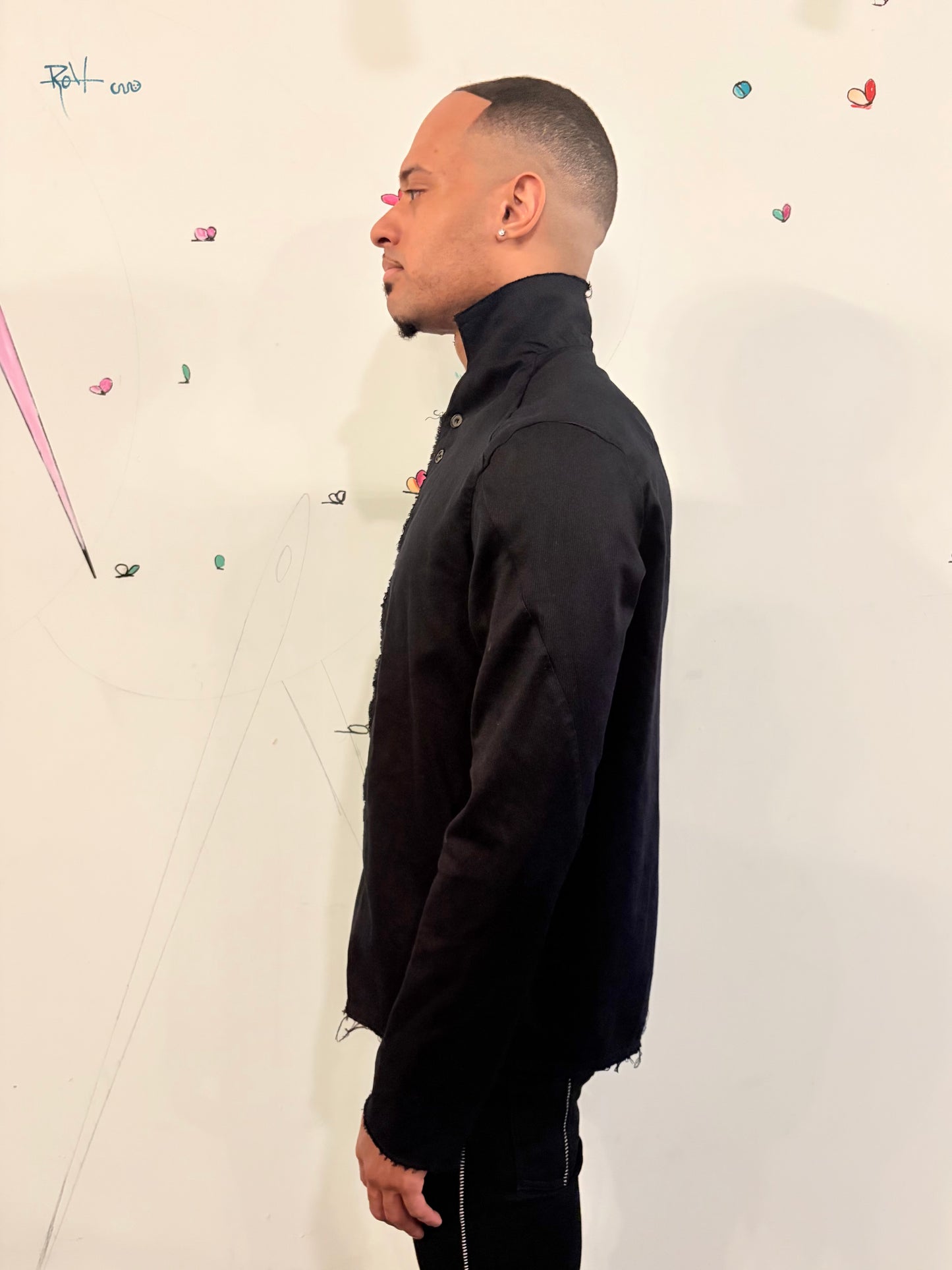 SS26 || PROTOLOGICAL ARCHETYPE SHIRT || BLACK || COTTON PIQUE