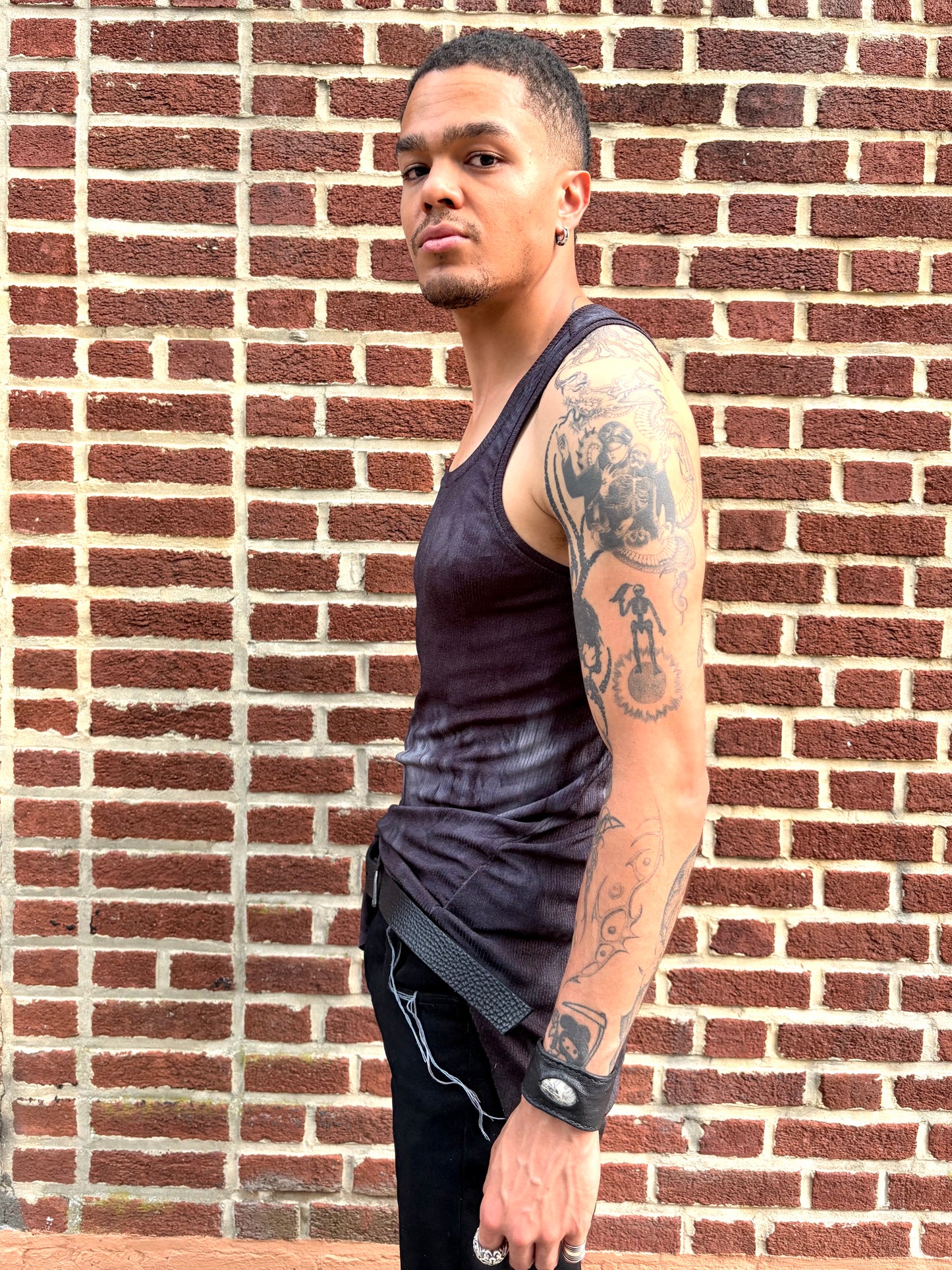 ZBT JAMAICA || CLASSIC LONG /A\ TANK || SILK + COTTON || O.D. BLACK