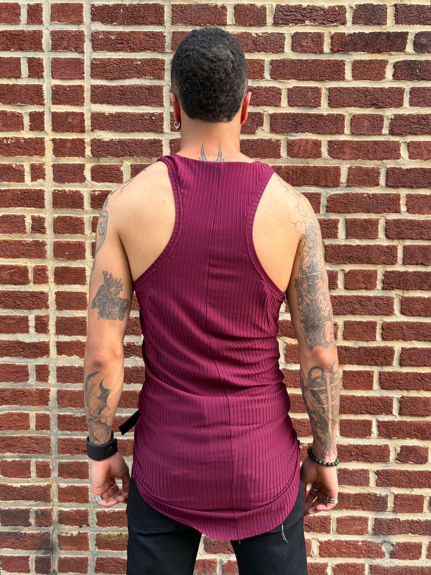 ZBT JAMAICA || CLASSIC LONG /A\ TANK || MEDIUM WEIGHT MAROON