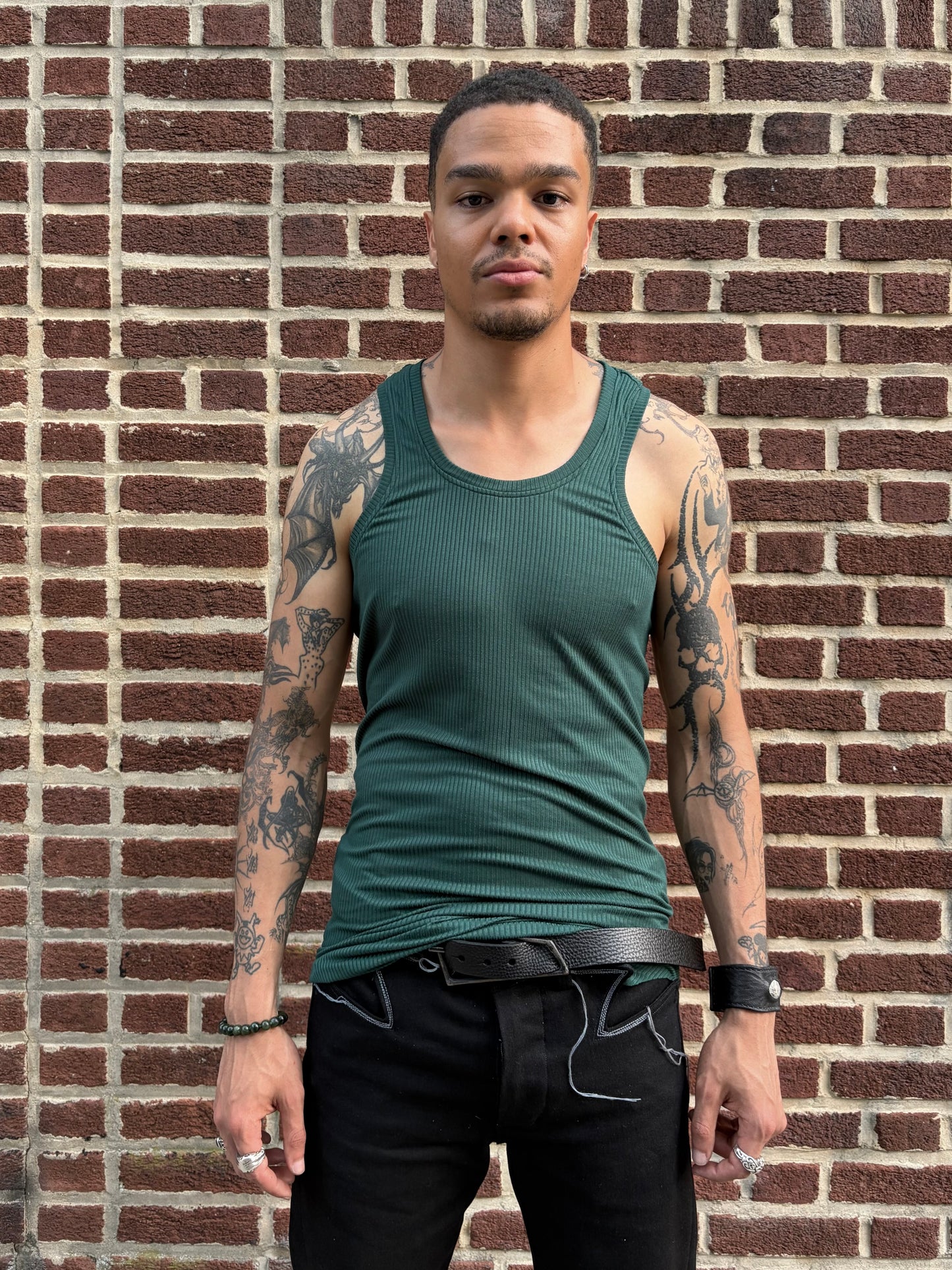 ZBT JAMAICA || CLASSIC LONG /A\ TANK || MEDIUM WEIGHT EMERALD GREEN