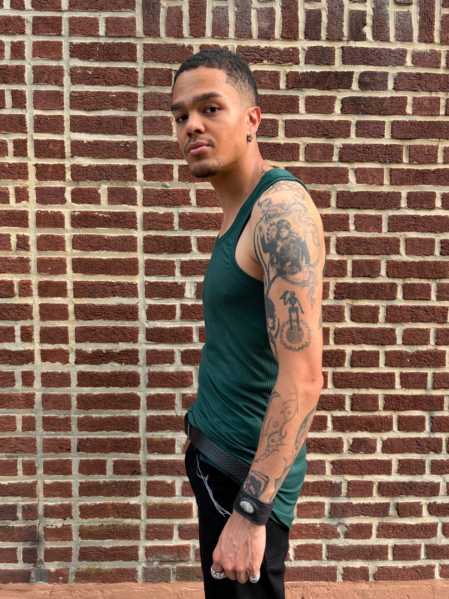 ZBT JAMAICA || CLASSIC LONG /A\ TANK || MEDIUM WEIGHT EMERALD GREEN