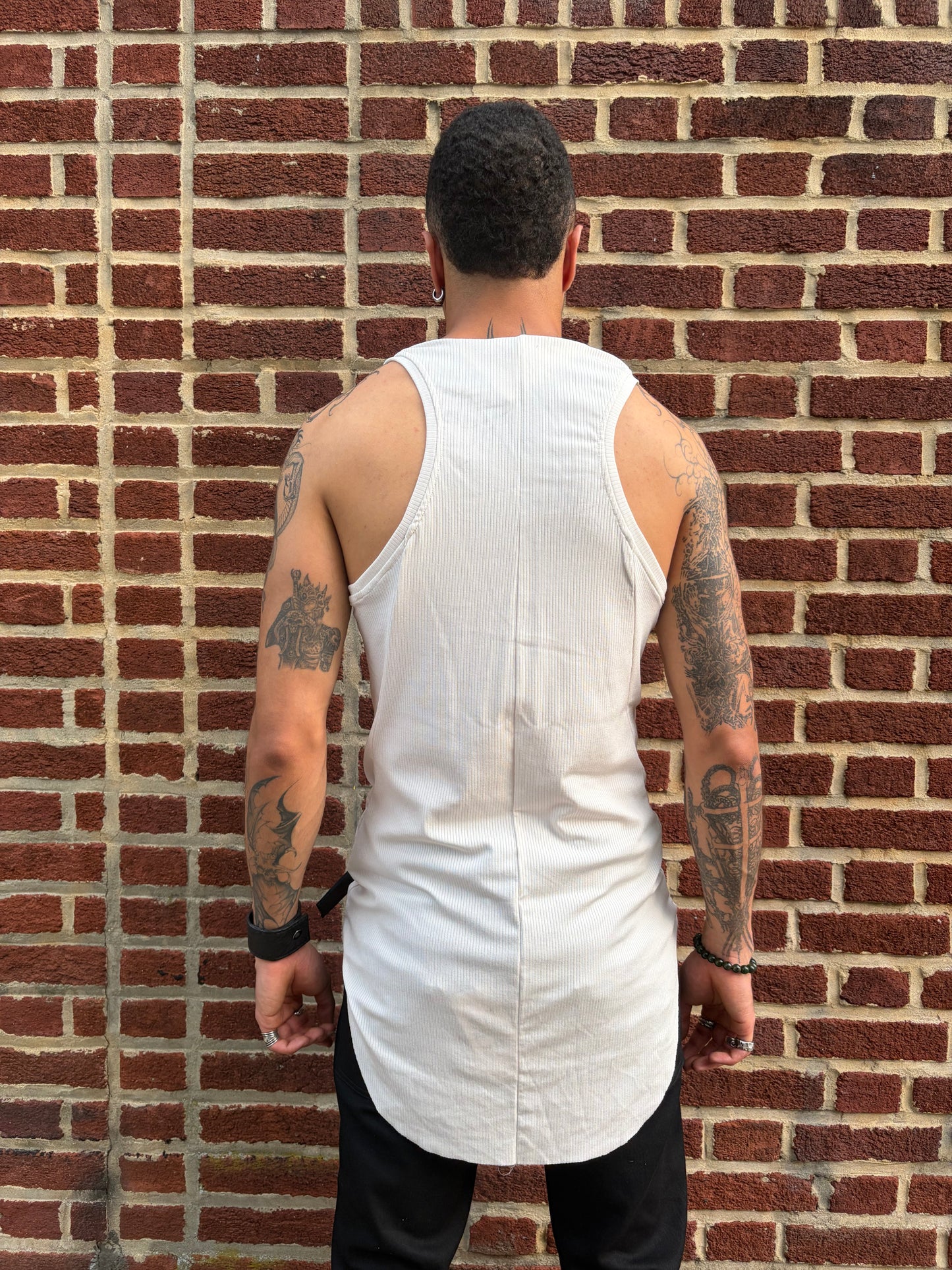 ZBT JAMAICA || CLASSIC LONG /A\ TANK || SILK + COTTON || PEARL