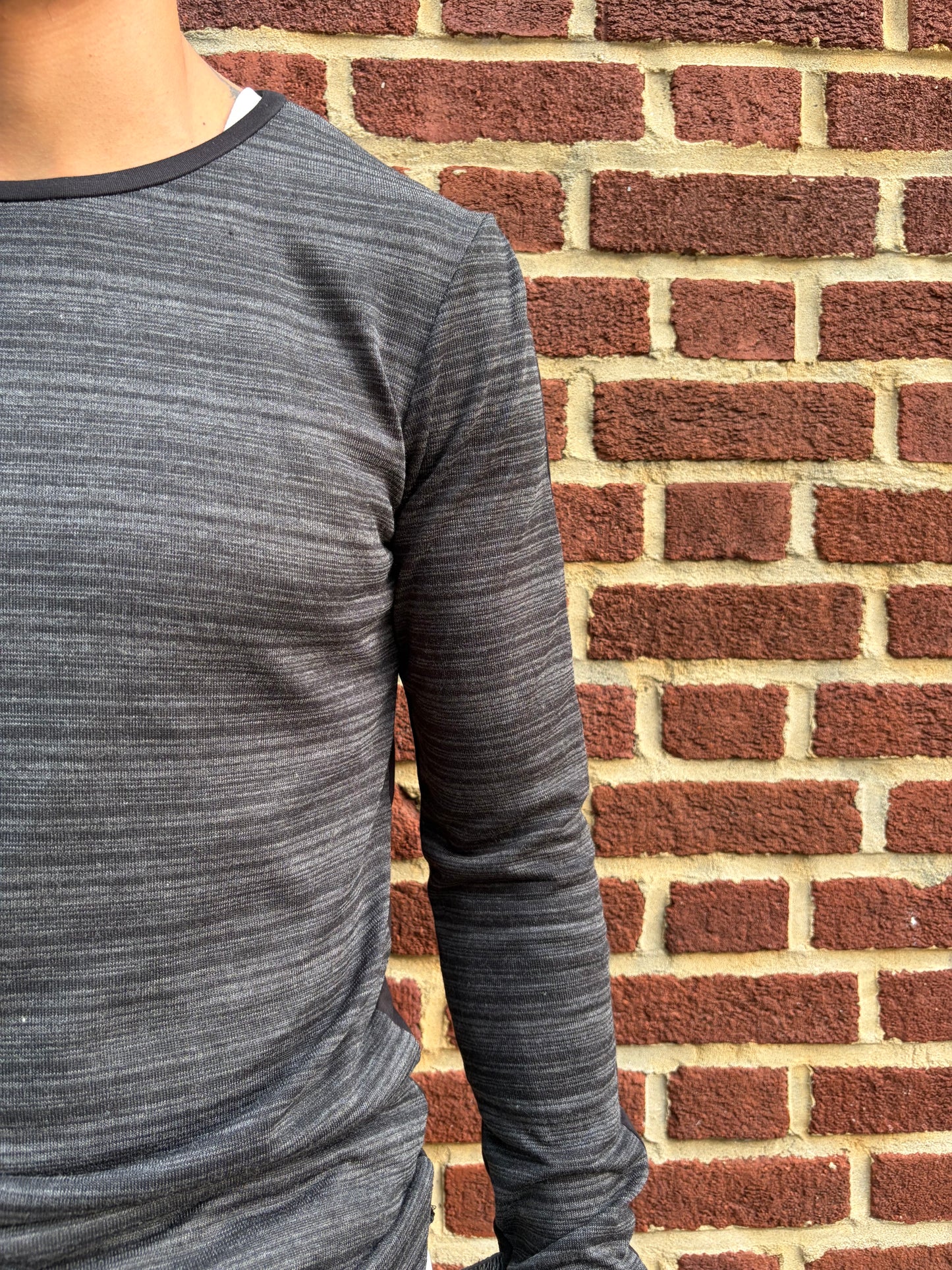 ZBT JAMAICA || .5 PRIMORDIAL LONG SLEEVE || GREY STRIPE ON BLACK