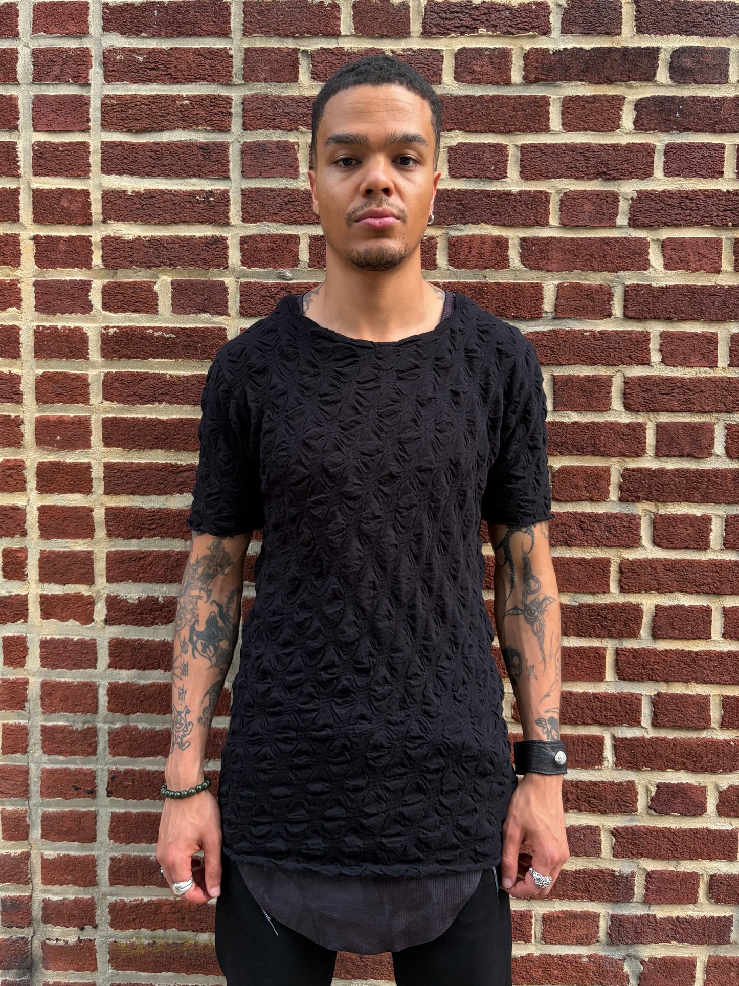 ZBT JAMAICA || .5 PRIMORDIAL SHORT SLEEVE || WAFFLE BLACK
