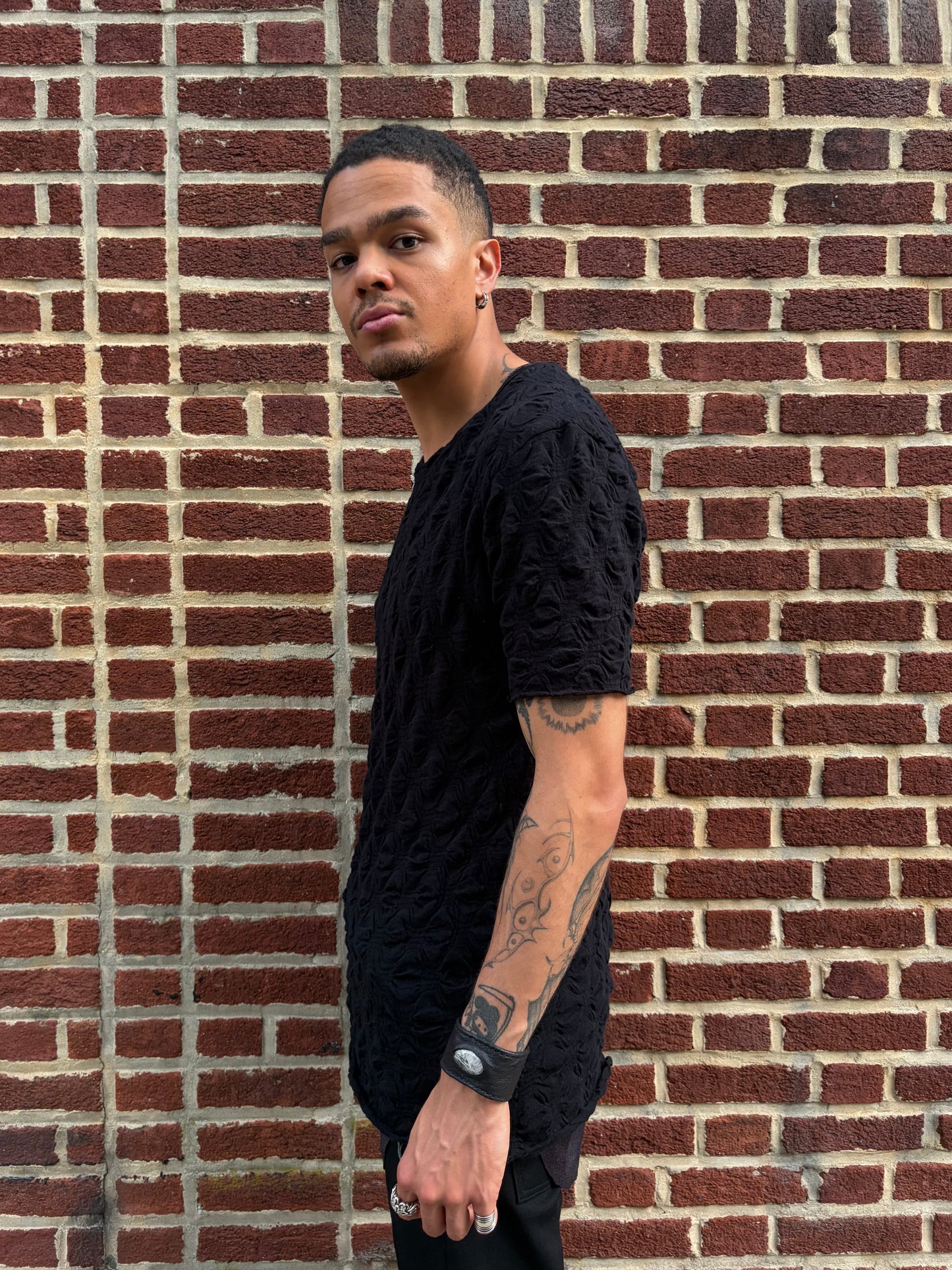 ZBT JAMAICA || .5 PRIMORDIAL SHORT SLEEVE || WAFFLE BLACK