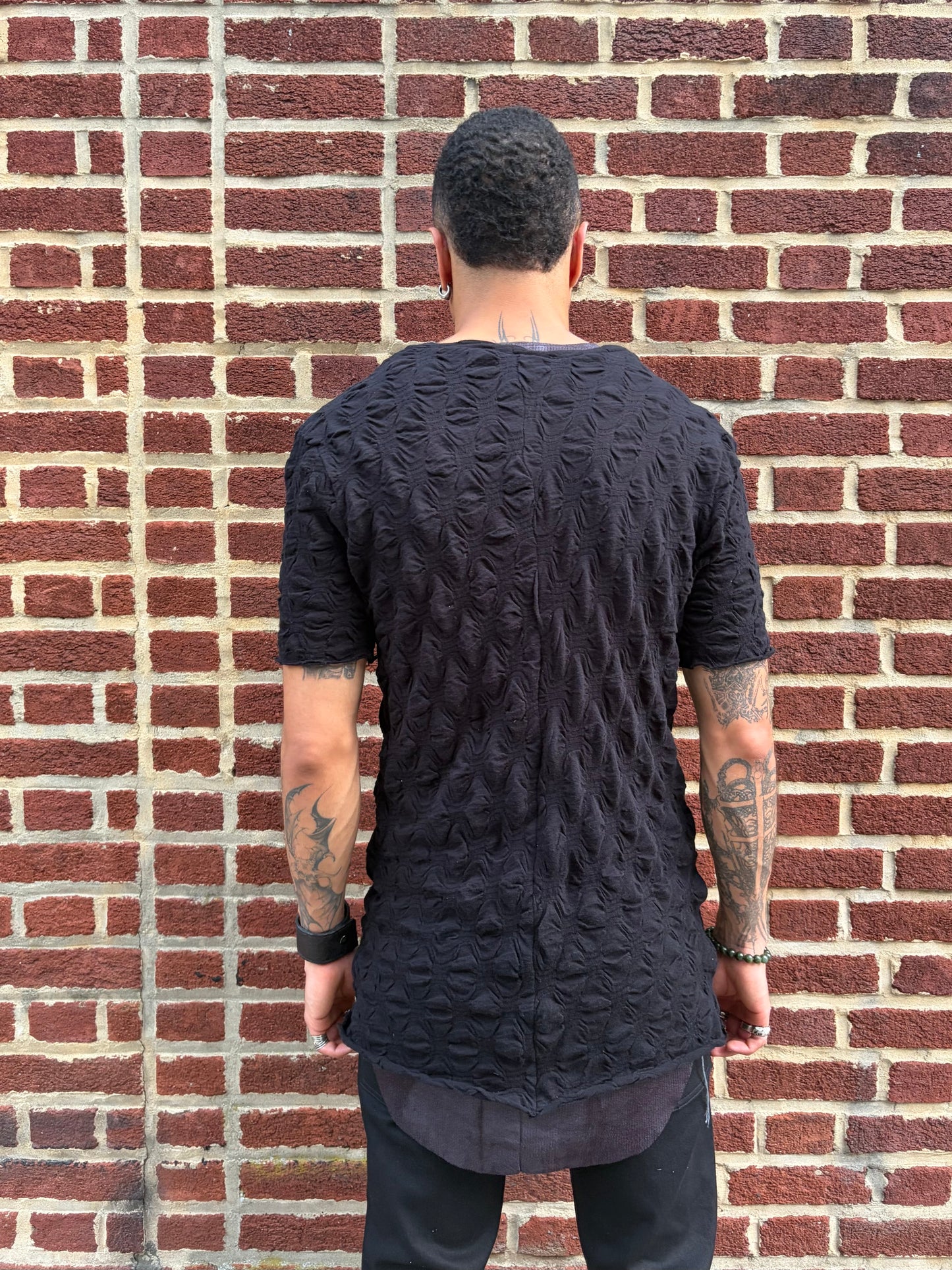 ZBT JAMAICA || .5 PRIMORDIAL SHORT SLEEVE || WAFFLE BLACK